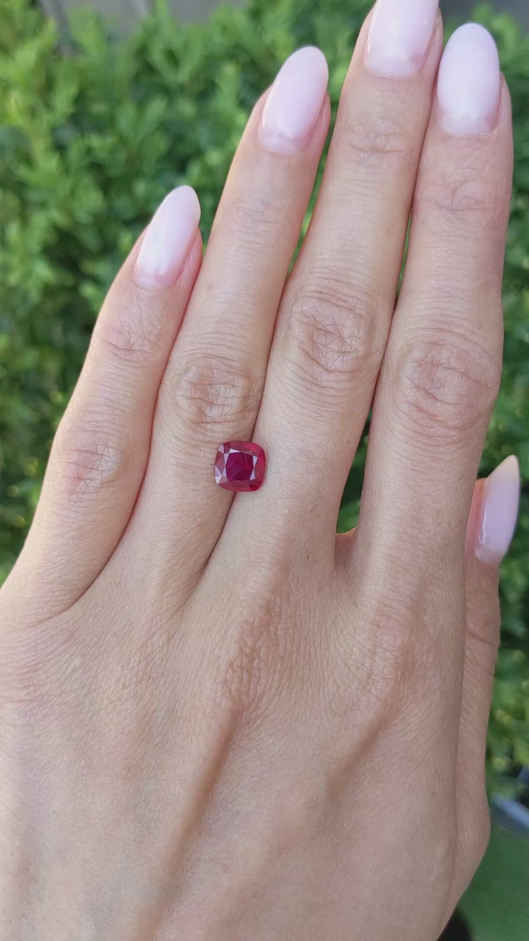 1.74 Ct. Ruby from Mozambique Size Video