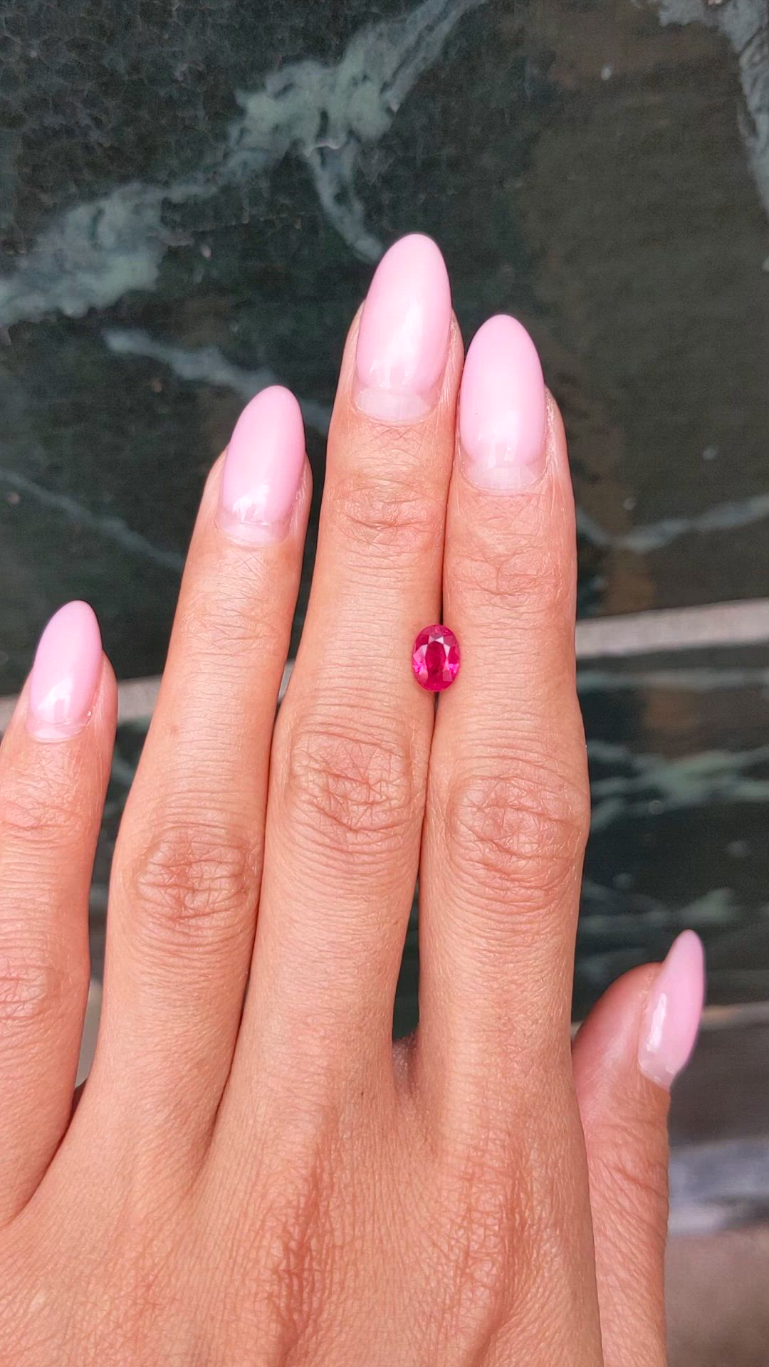 1.02 Ct. Pinkish Red Ruby from Burma (Myanmar) Size Video