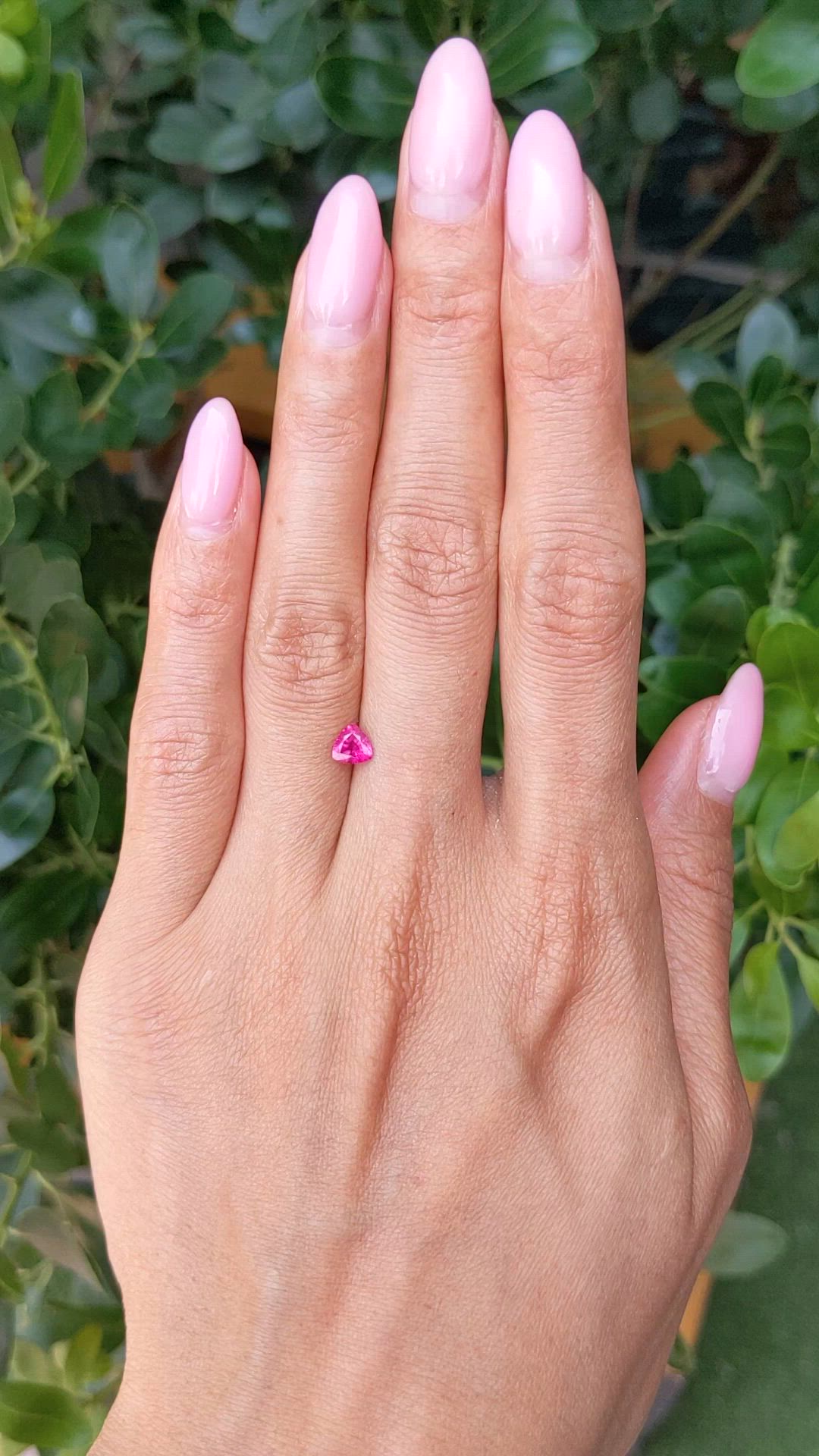 0.47 Ct. Pinkish Red Ruby from Burma (Myanmar) Size Video