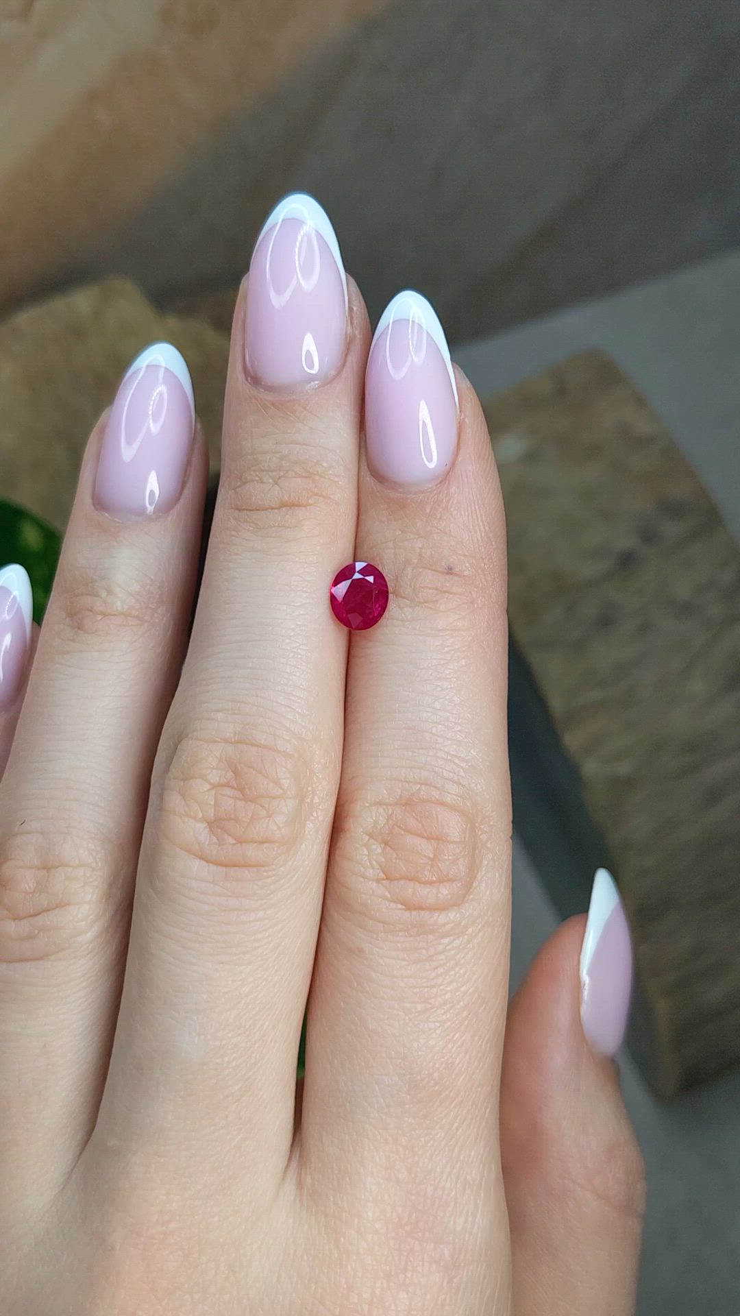 1.14 Ct. Pinkish Red Ruby from Burma (Myanmar) Size Video