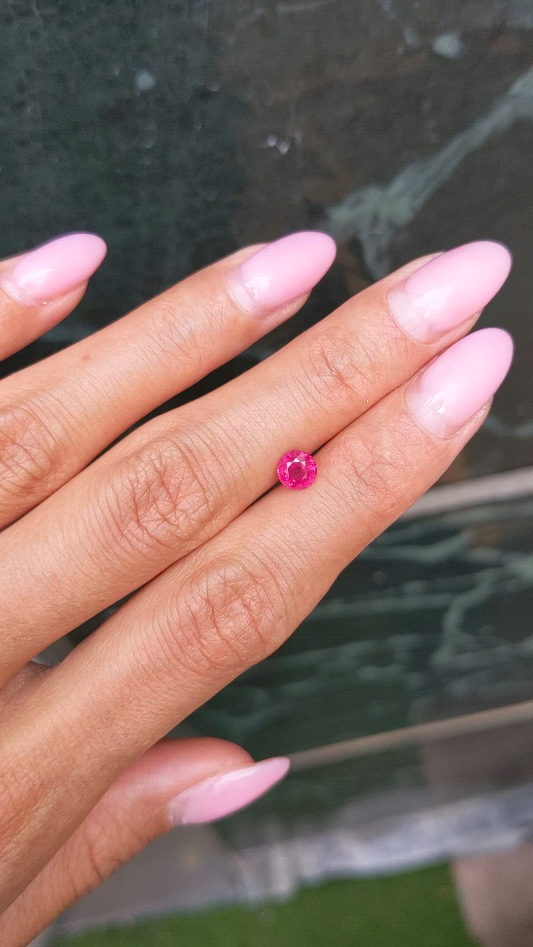 0.70 Ct. Pinkish Red Ruby from Burma (Myanmar) Size Video