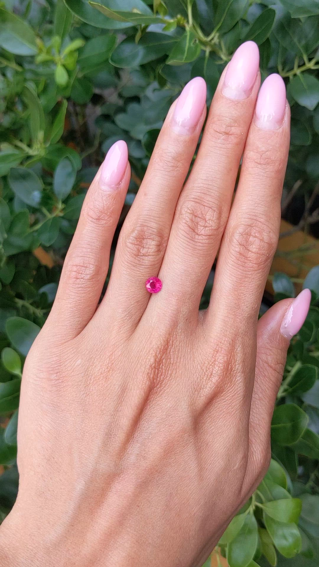 0.70 Ct. Pinkish Red Ruby from Burma (Myanmar) Size Video