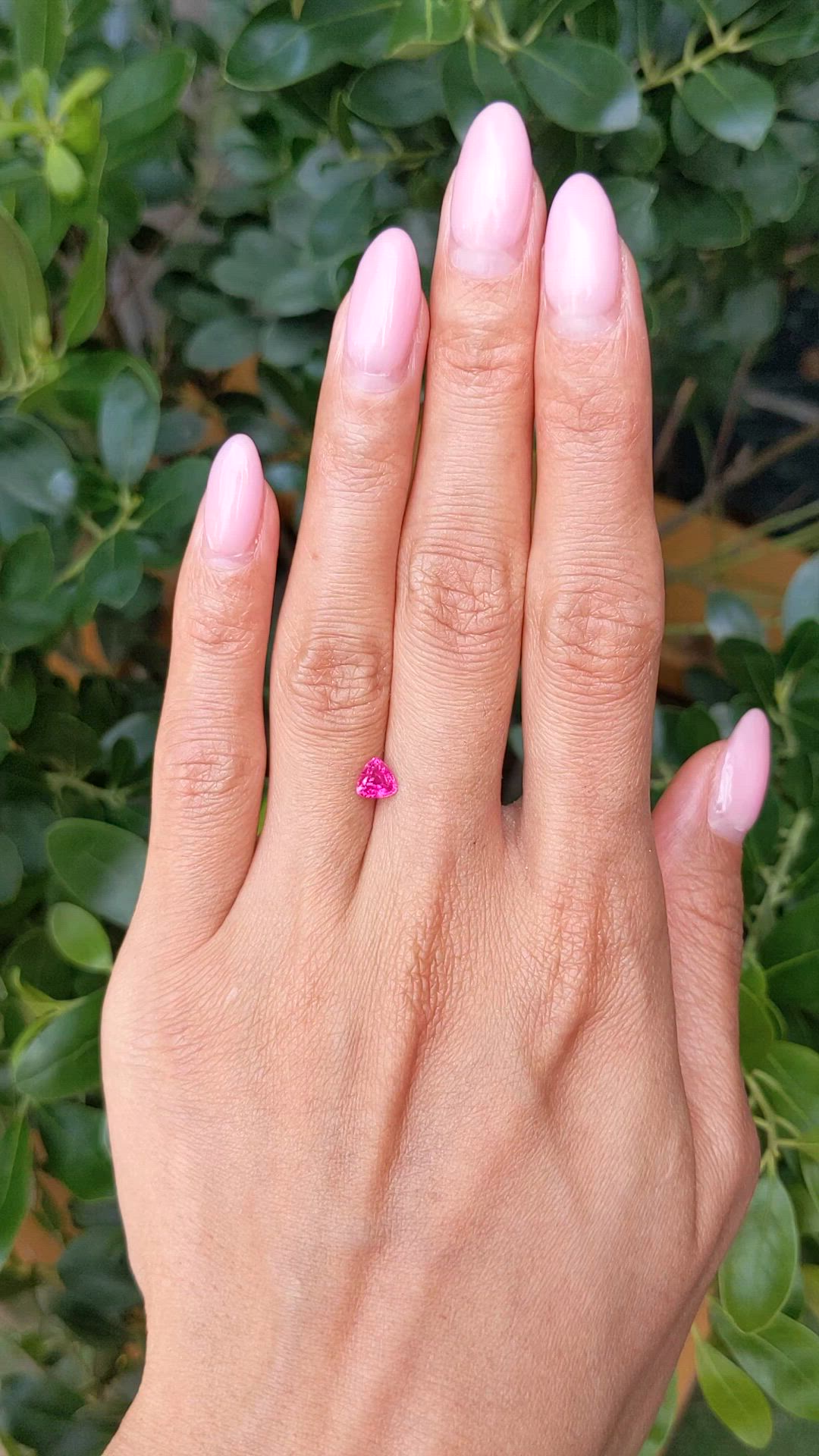 0.61 Ct. Pinkish Red Ruby from Burma (Myanmar) Size Video