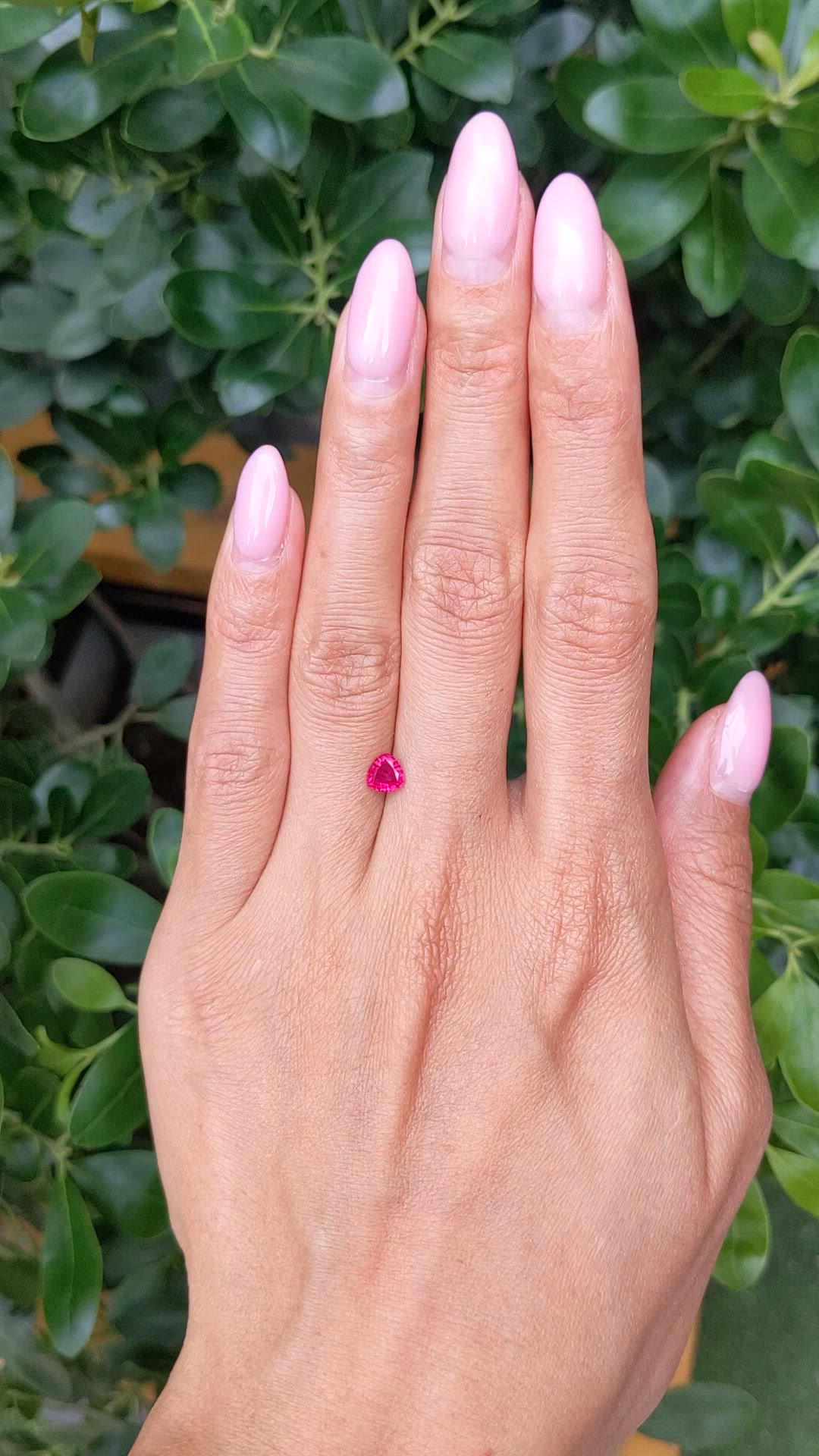 0.56 Ct. Pinkish Red Ruby from Burma (Myanmar) Size Video
