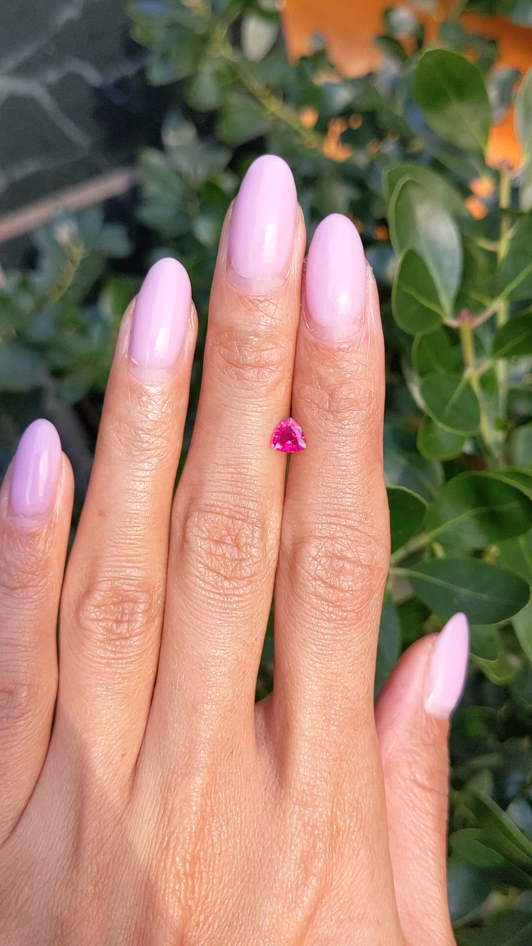 0.56 Ct. Pinkish Red Ruby from Burma (Myanmar) Size Video