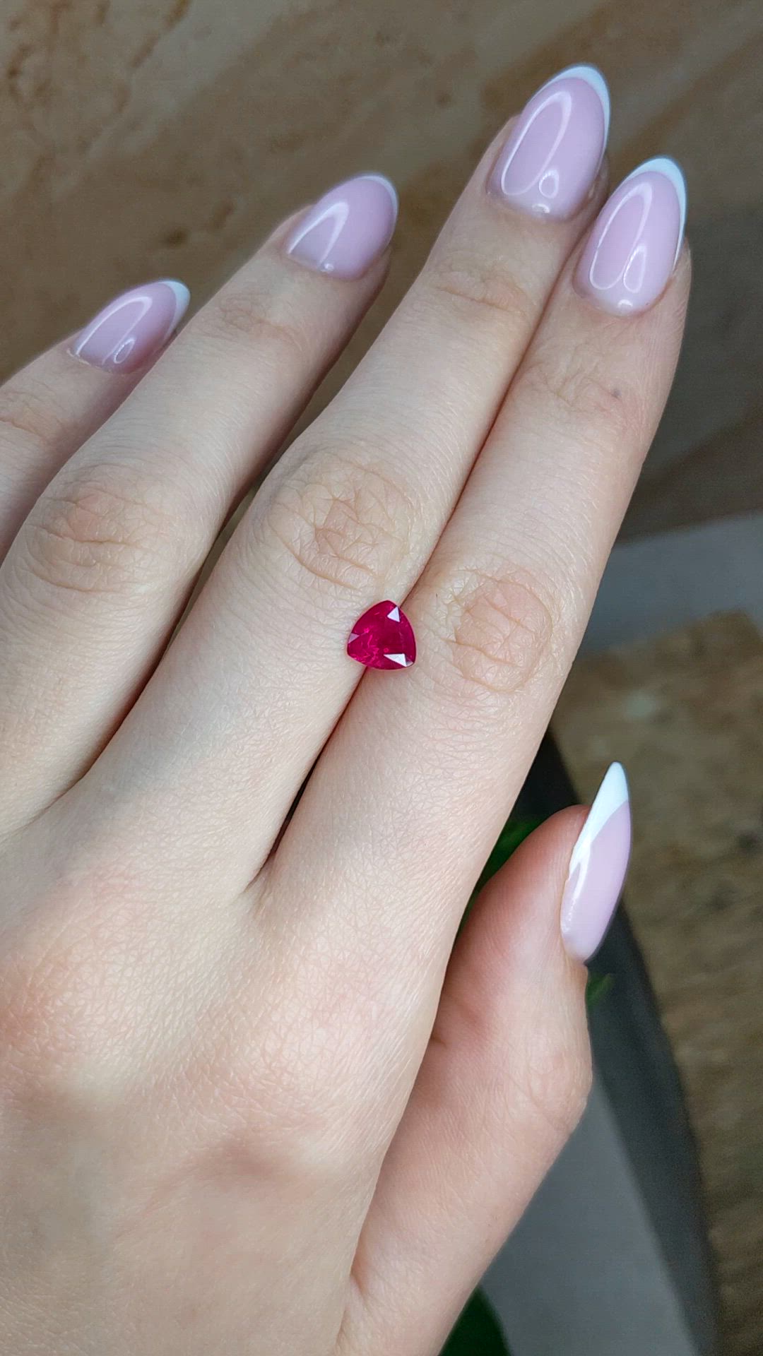 1.16 Ct. Pinkish Red Ruby from Burma (Myanmar) Size Video