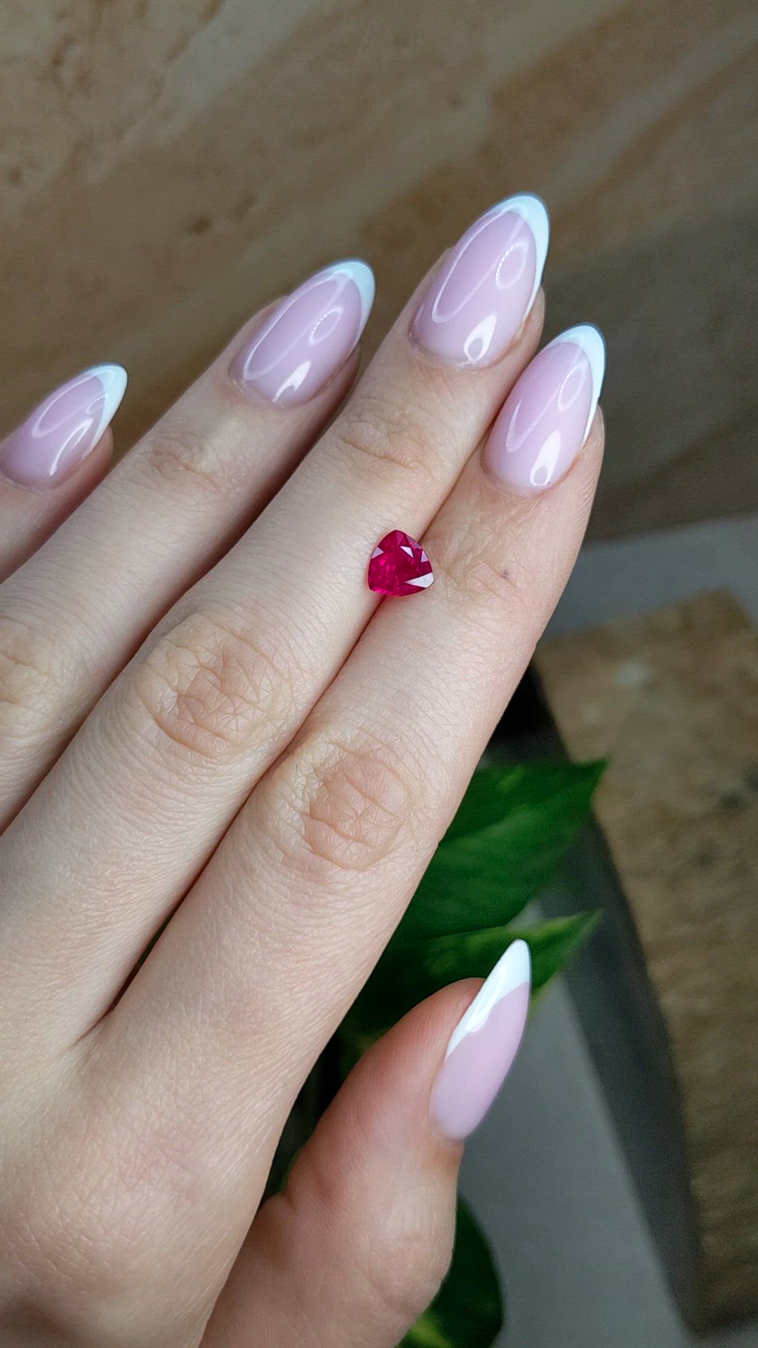 1.16 Ct. Pinkish Red Ruby from Burma (Myanmar) Size Video
