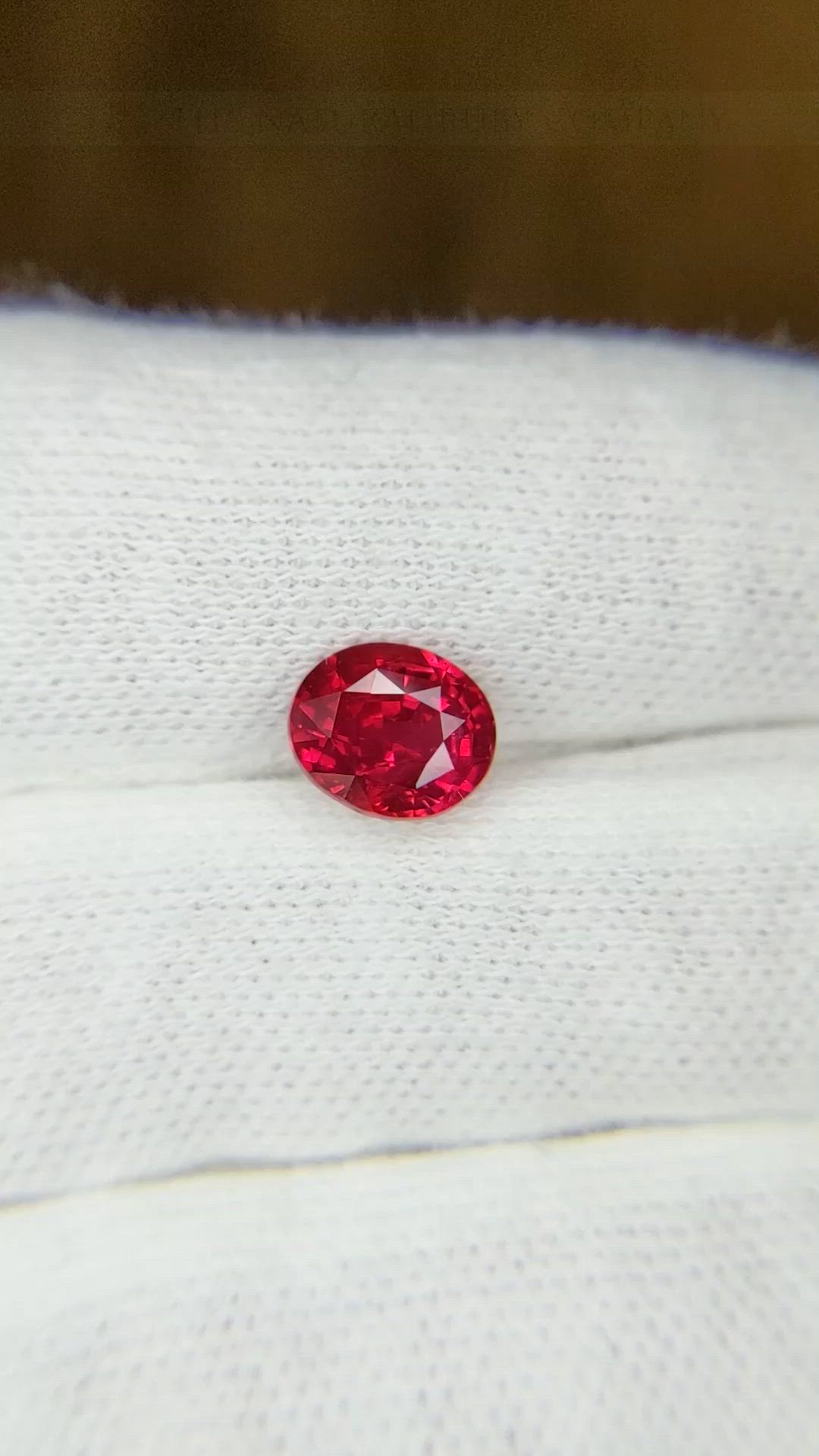 2.00 Ct. Pinkish Red Ruby from Mozambique Size Video