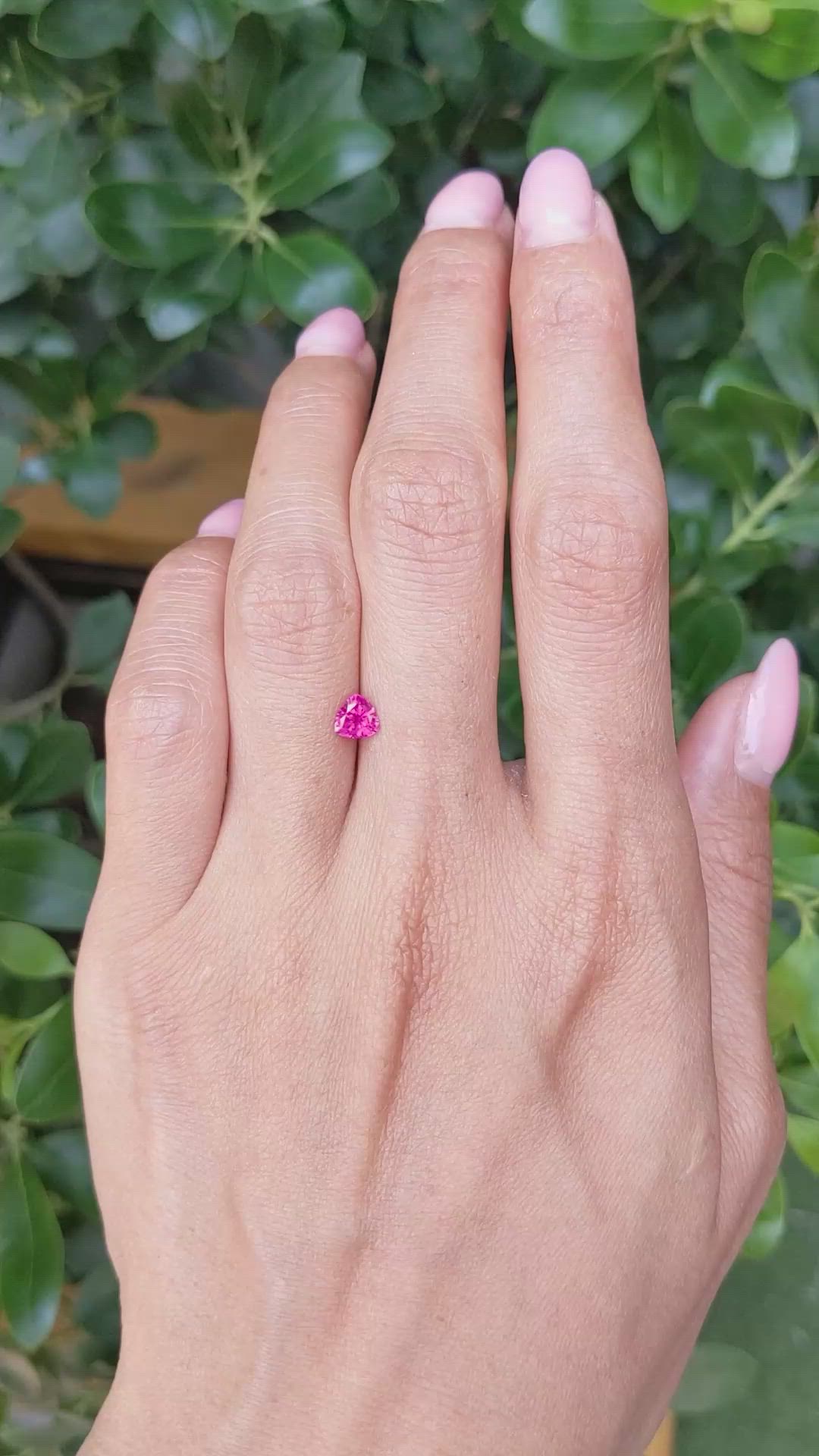 0.48 Ct. Pinkish Red Ruby from Burma (Myanmar) Size Video