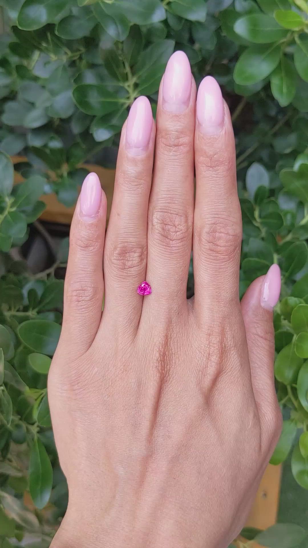 0.48 Ct. Pinkish Red Ruby from Burma (Myanmar) Size Video