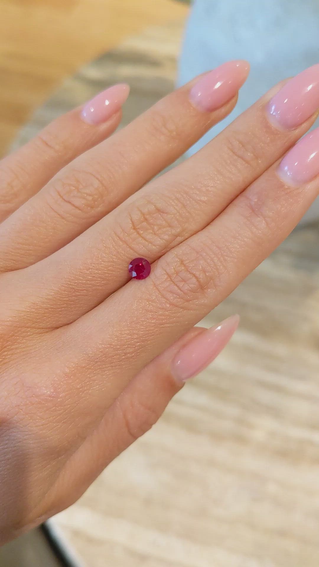 0.54 Ct. Ruby from Burma (Myanmar) Size Video