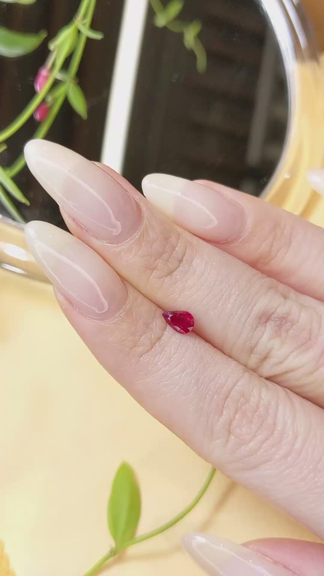 0.45 Ct. Ruby from Vietnam Size Video