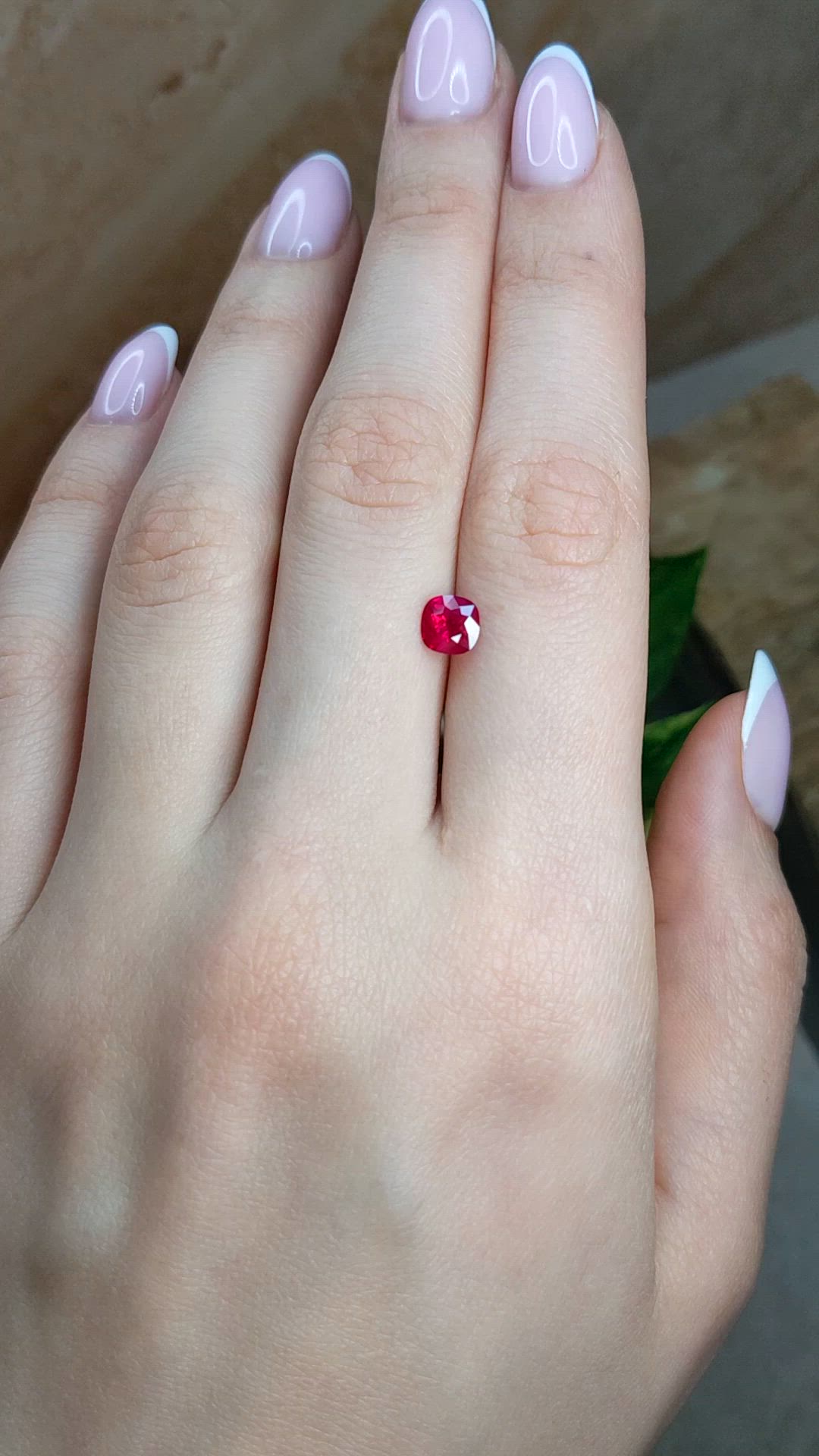 0.89 Ct. Ruby from Burma (Myanmar) Size Video