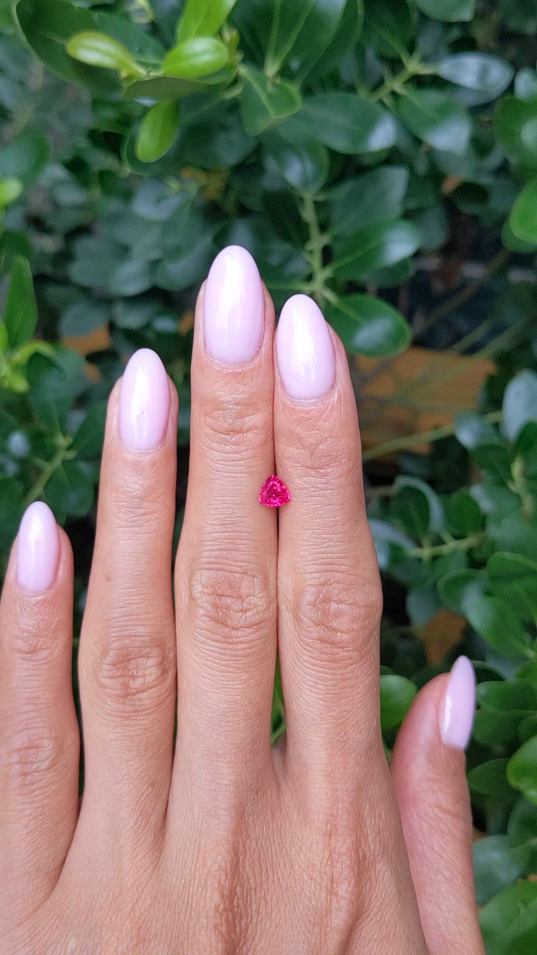 0.57 Ct. Pinkish Red Ruby from Burma (Myanmar) Size Video