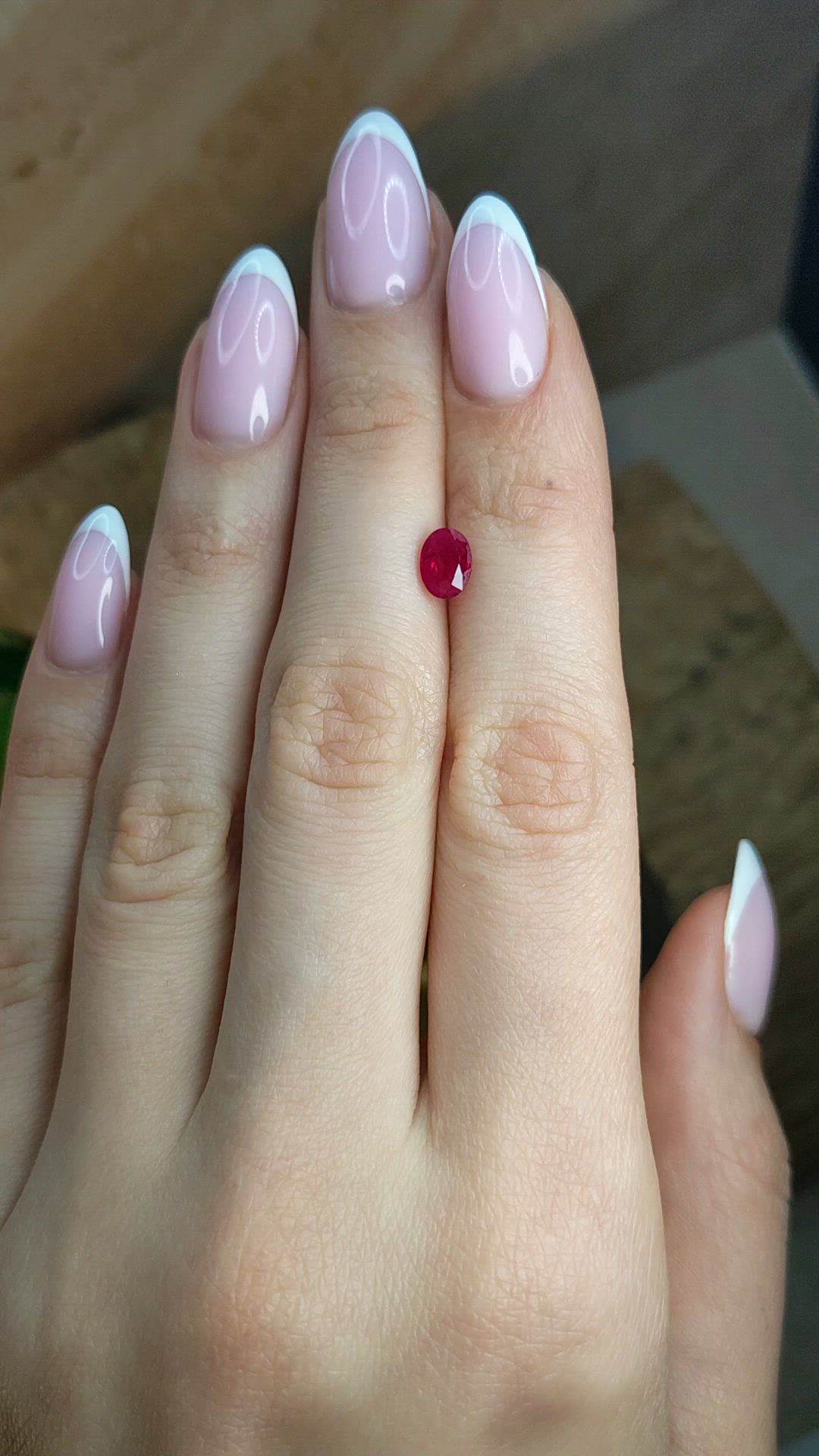 1.01 Ct. Pinkish Red Ruby from Burma (Myanmar) Size Video