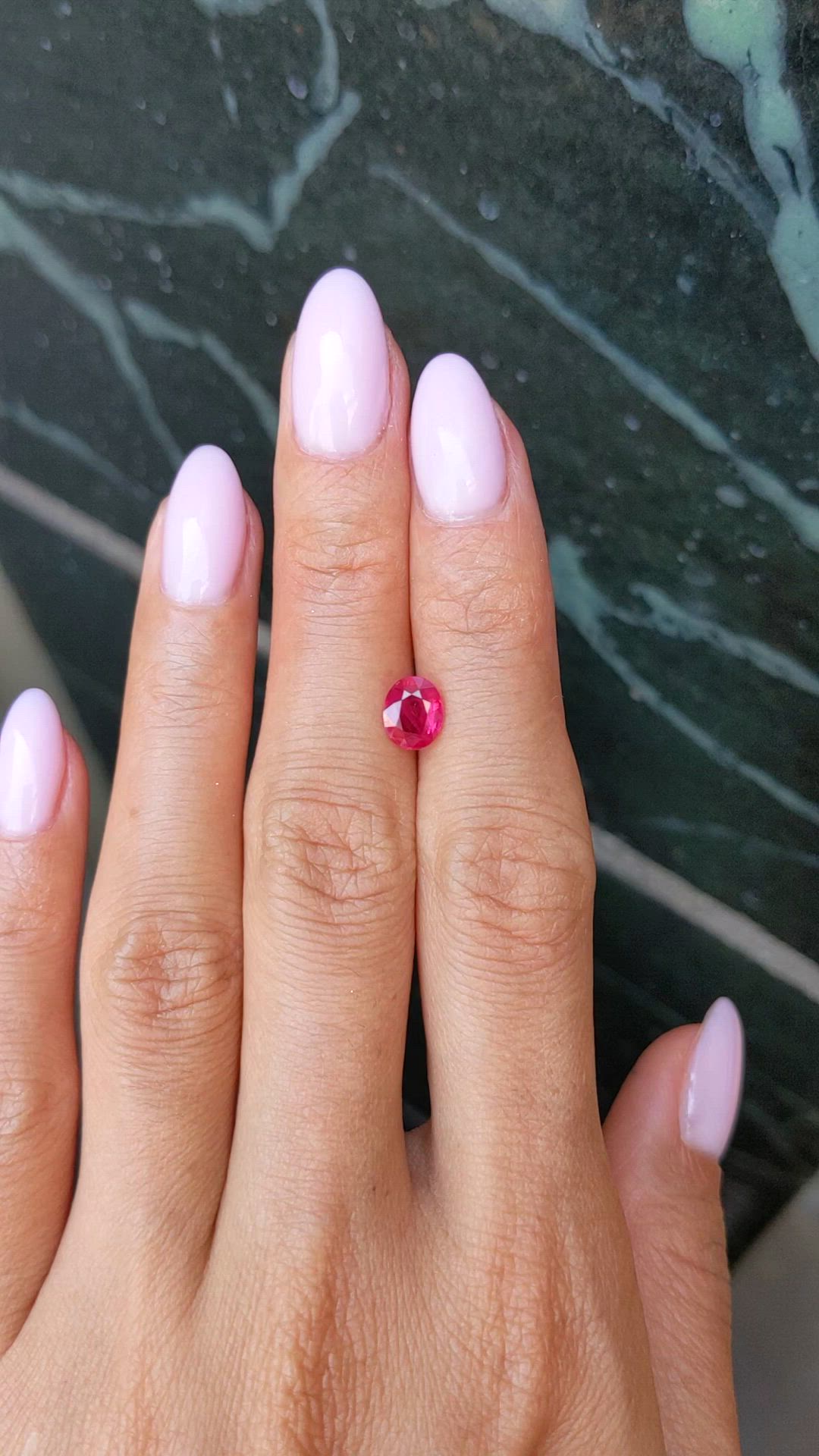 1.19 Ct. Pinkish Red Ruby from Burma (Myanmar) Size Video