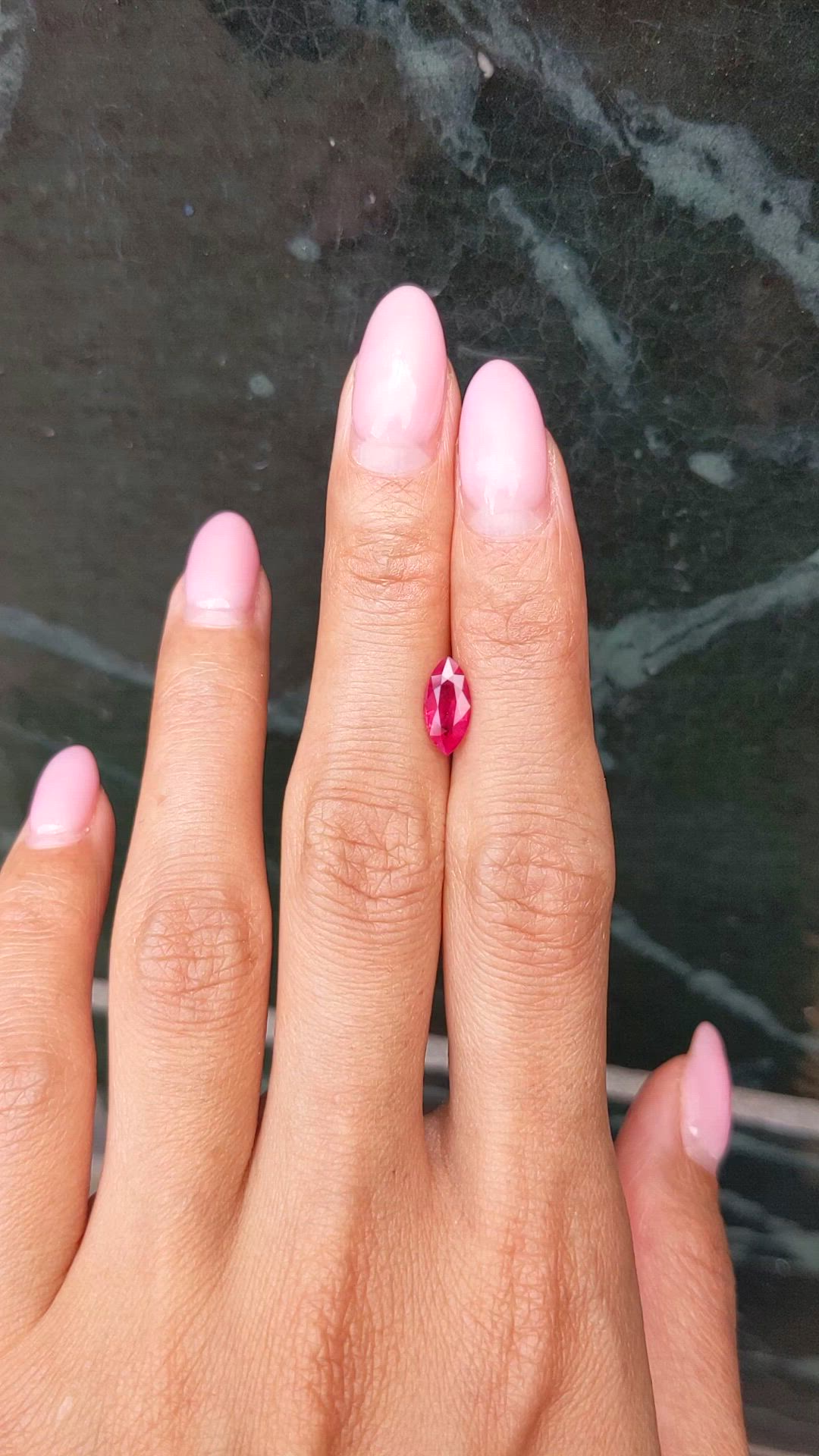 1.14 Ct. Pinkish Red Ruby from Burma (Myanmar) Size Video
