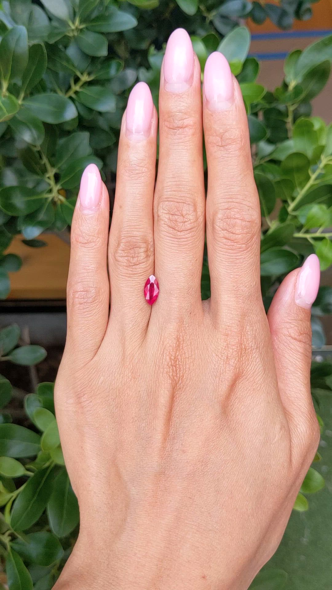 1.14 Ct. Pinkish Red Ruby from Burma (Myanmar) Size Video