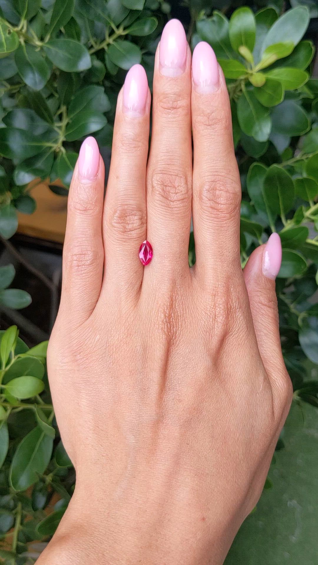 1.24 Ct. Pinkish Red Ruby from Mozambique Size Video