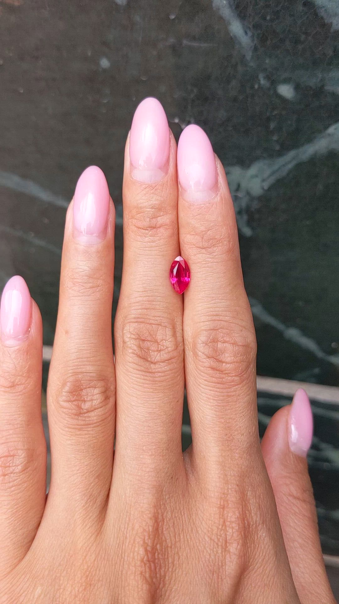 1.24 Ct. Pinkish Red Ruby from Mozambique Size Video