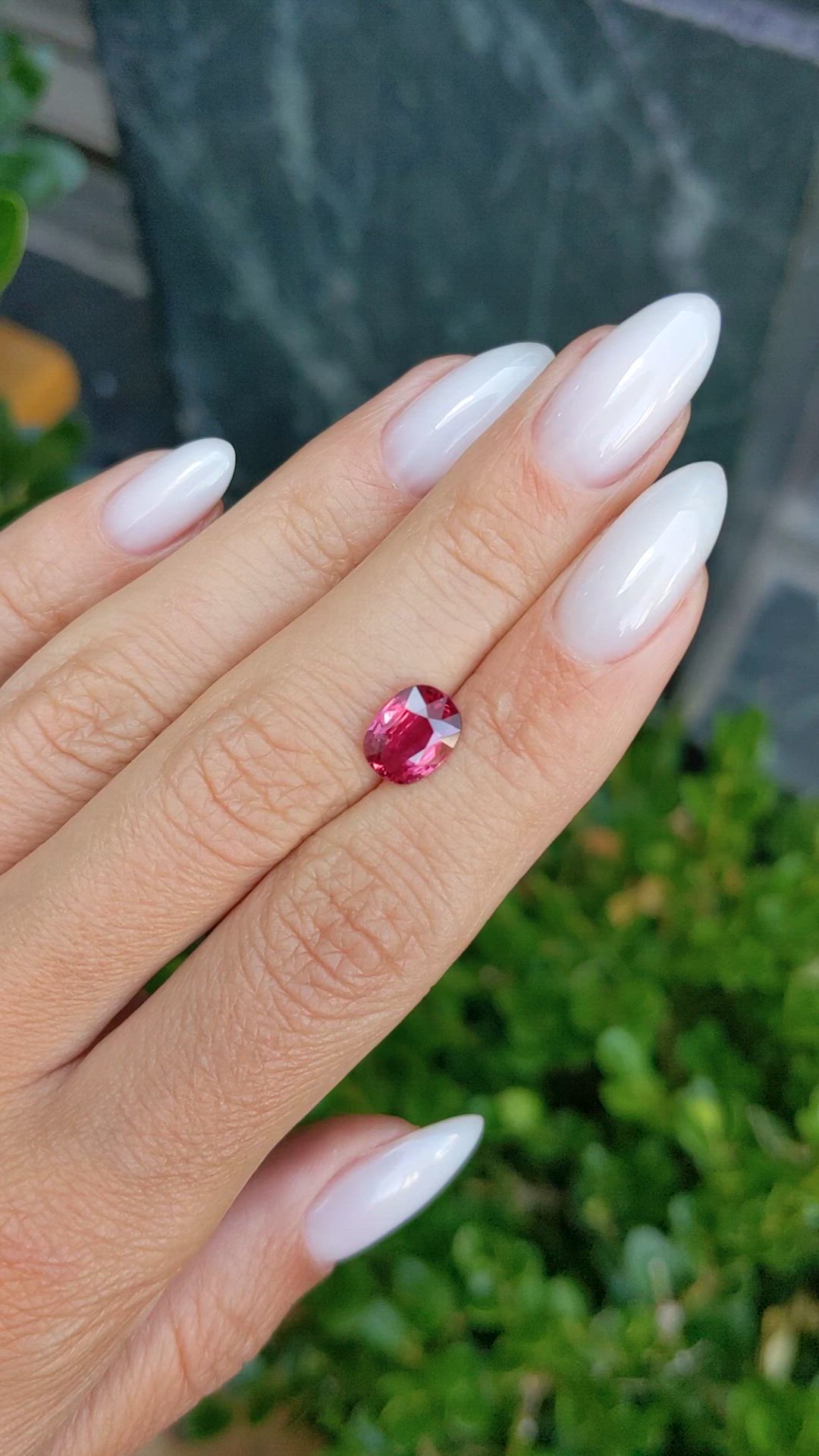 2.05 Ct. Pinkish Red Ruby from Thailand Size Video