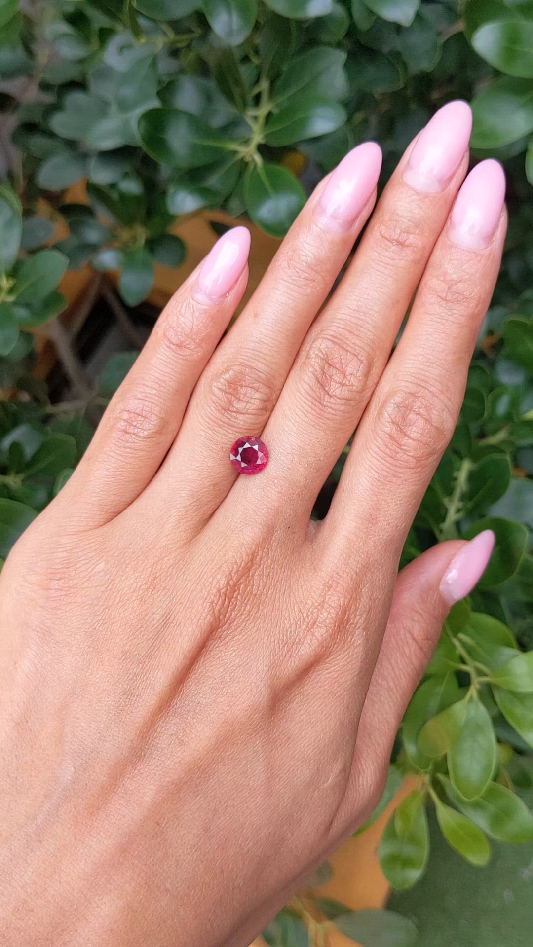 1.67 Ct. Ruby from Mozambique Size Video