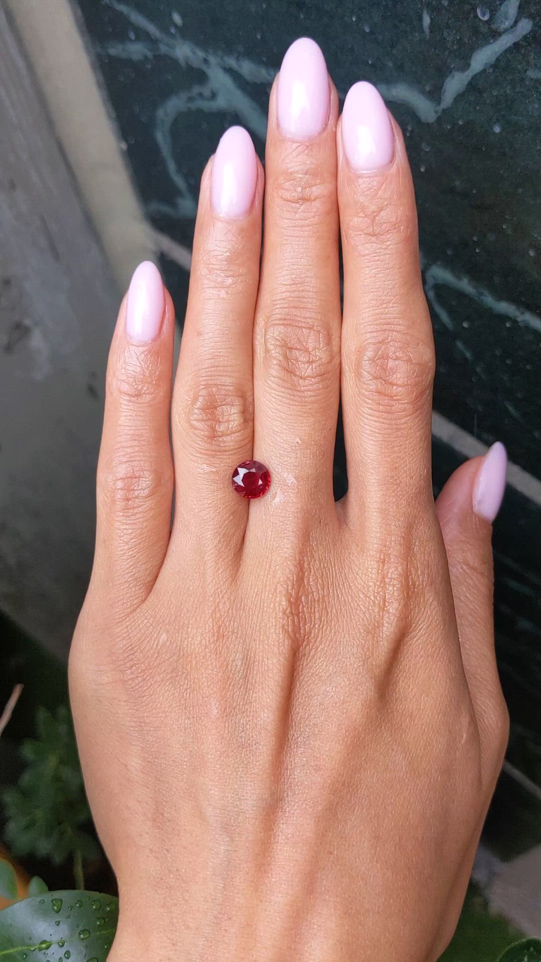 1.54 Ct. Ruby from Mozambique Size Video