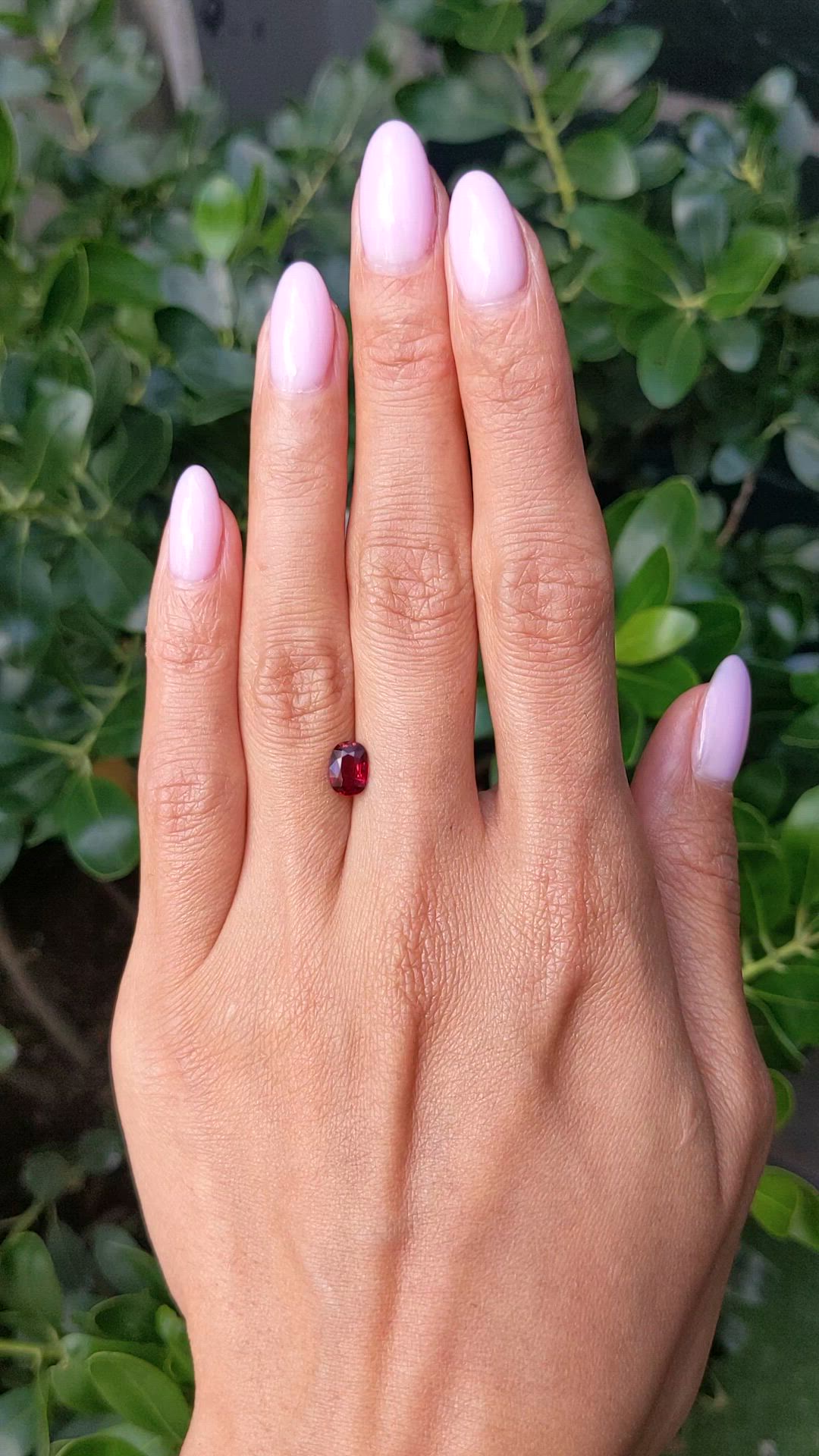 1.08 Ct. Ruby from Mozambique Size Video