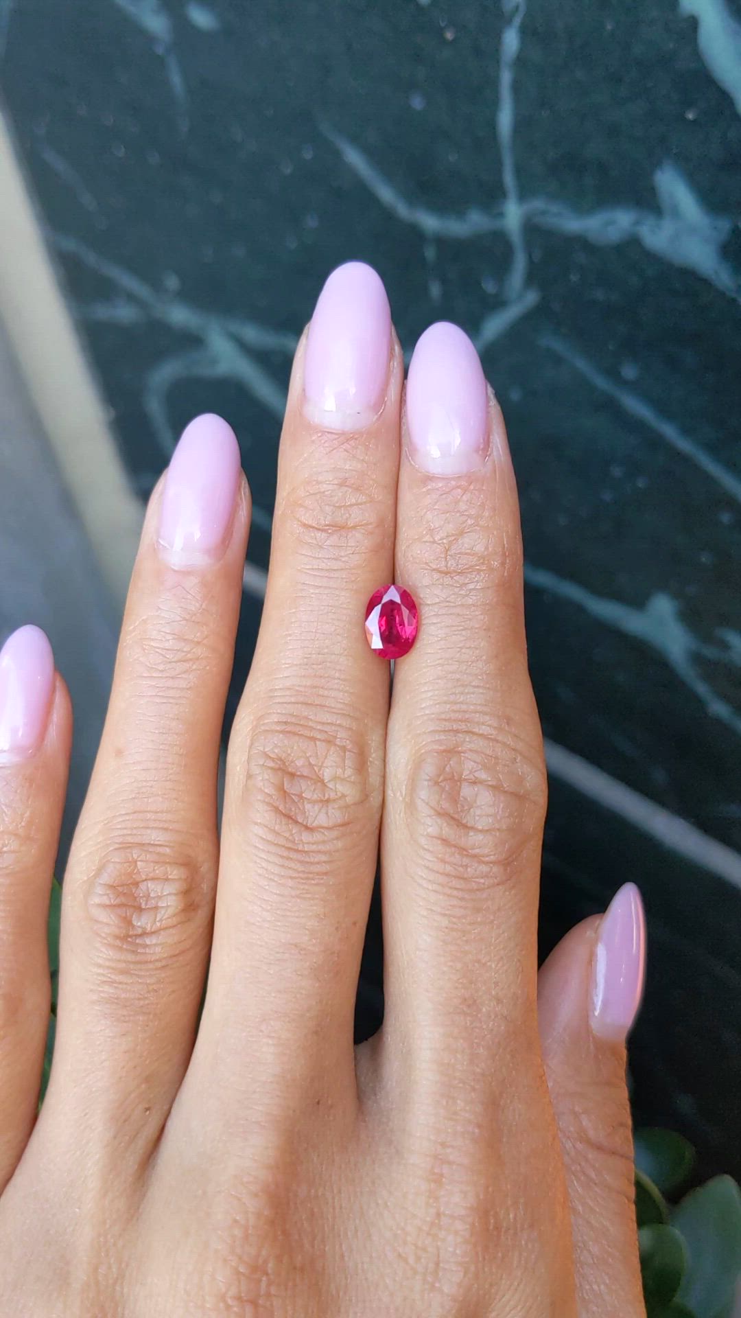 1.36 Ct. Ruby from Mozambique Size Video