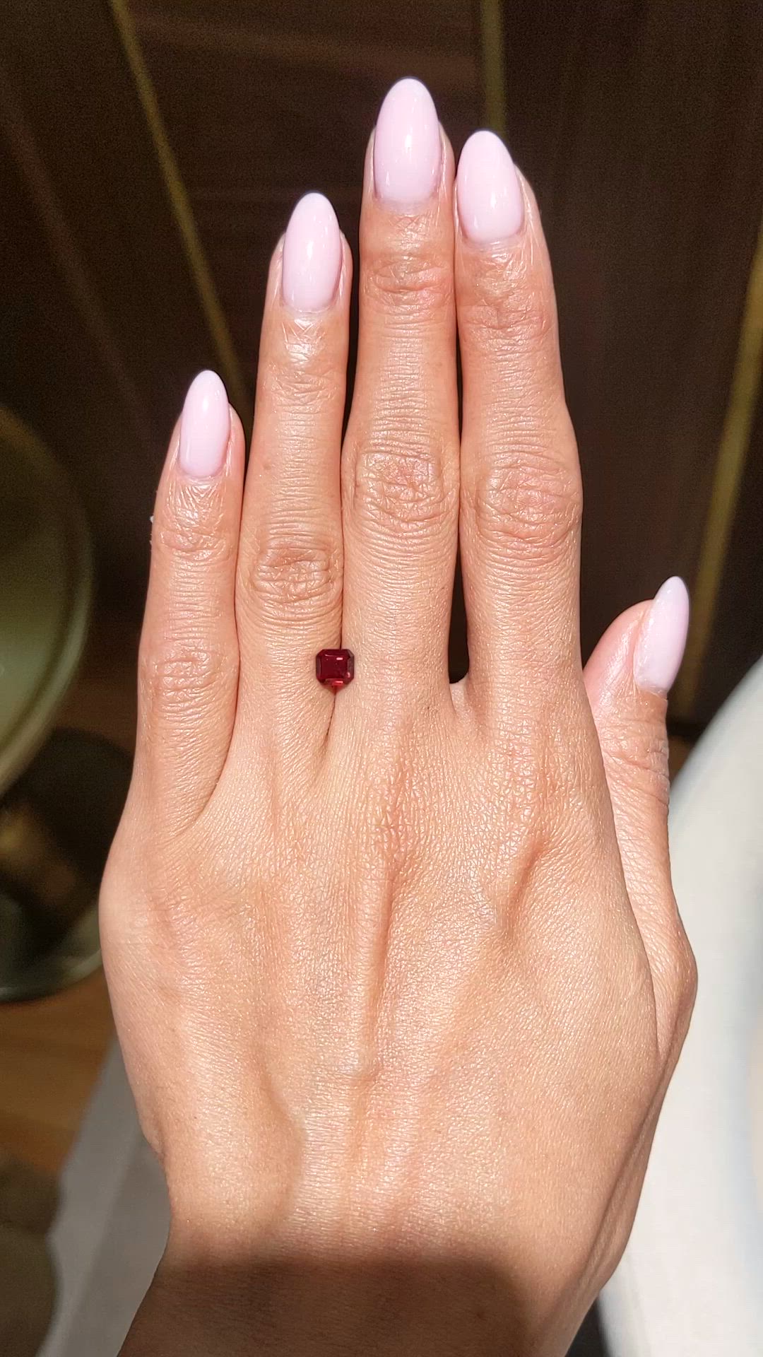 0.89 Ct. Ruby from Mozambique Size Video