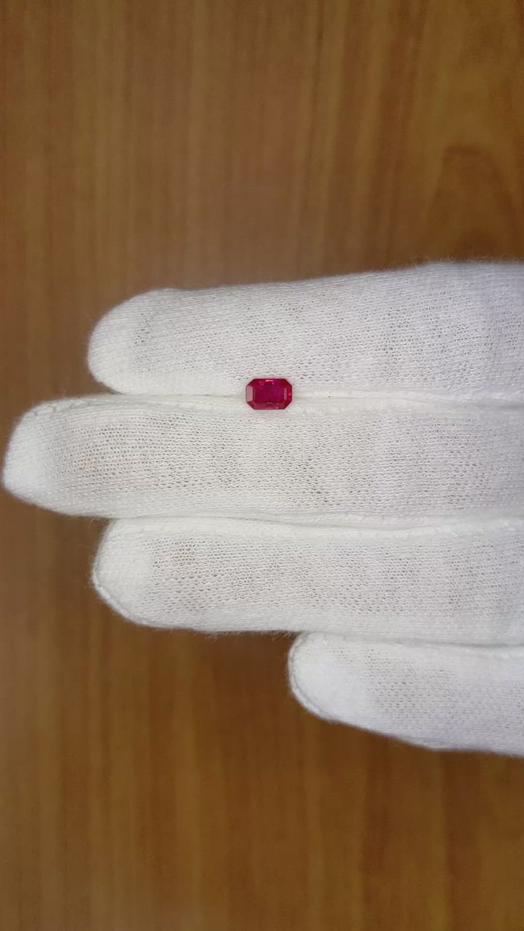 0.57 Ct. Ruby from Mozambique Size Video