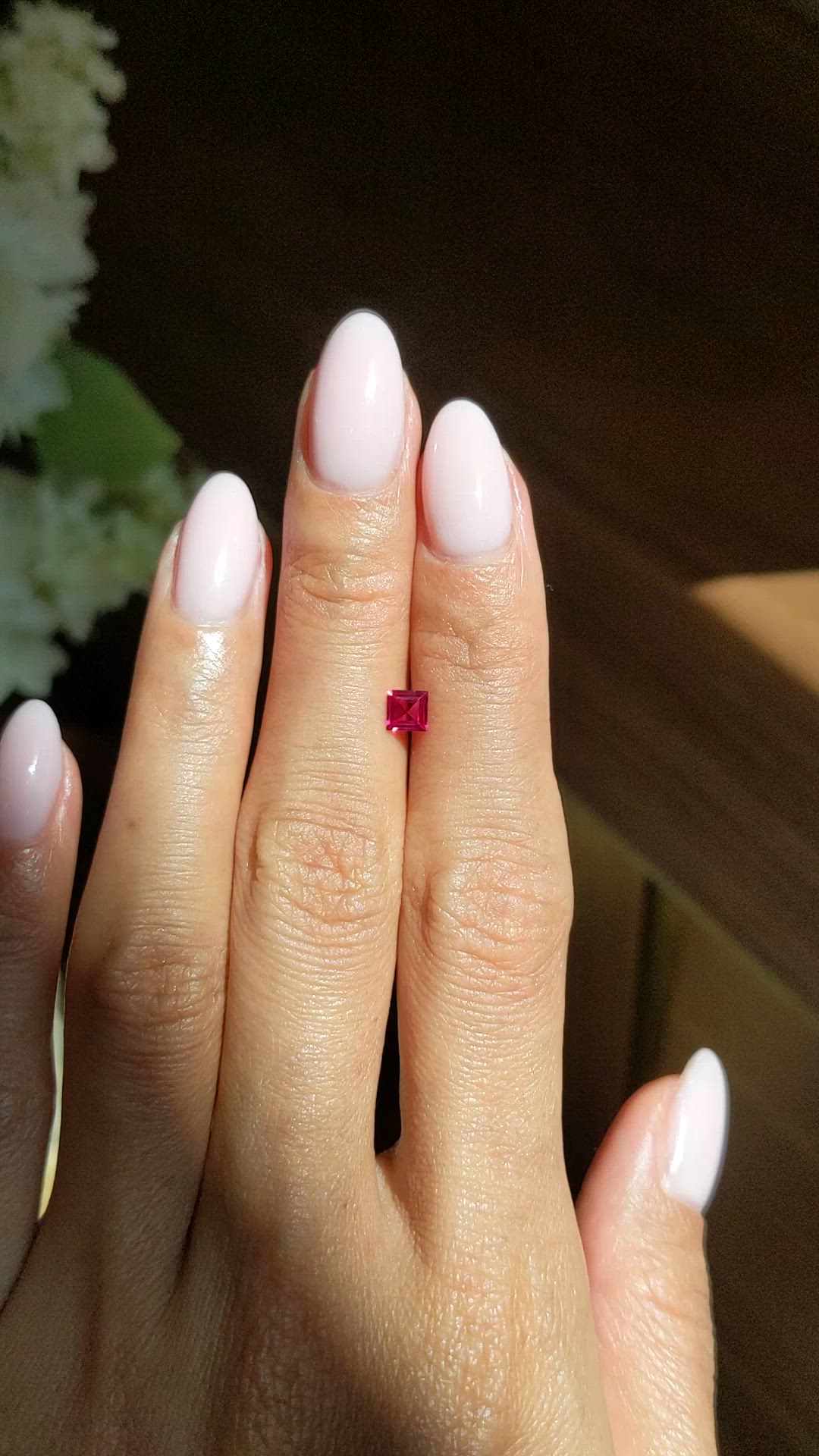 0.34 Ct. Ruby from Ceylon (Sri Lanka) Size Video