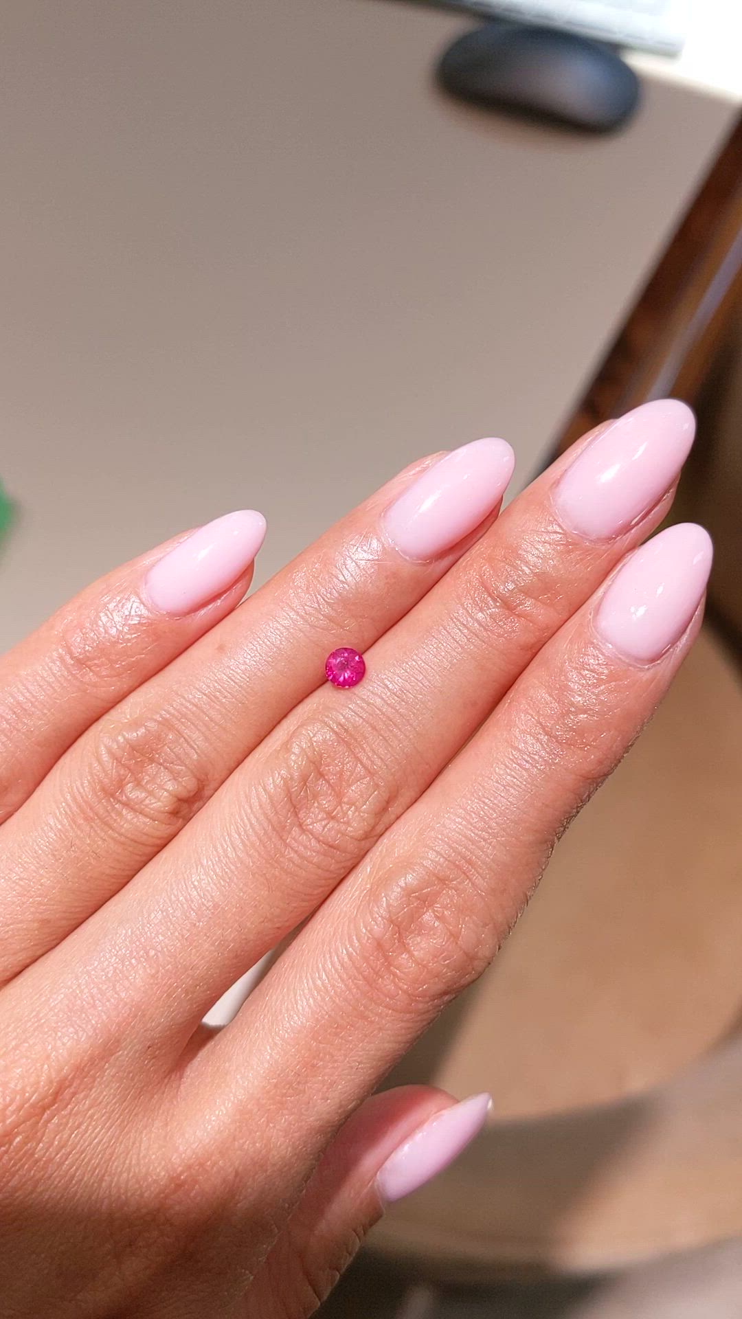 0.39 Ct. Pinkish Red Ruby from Mozambique Size Video
