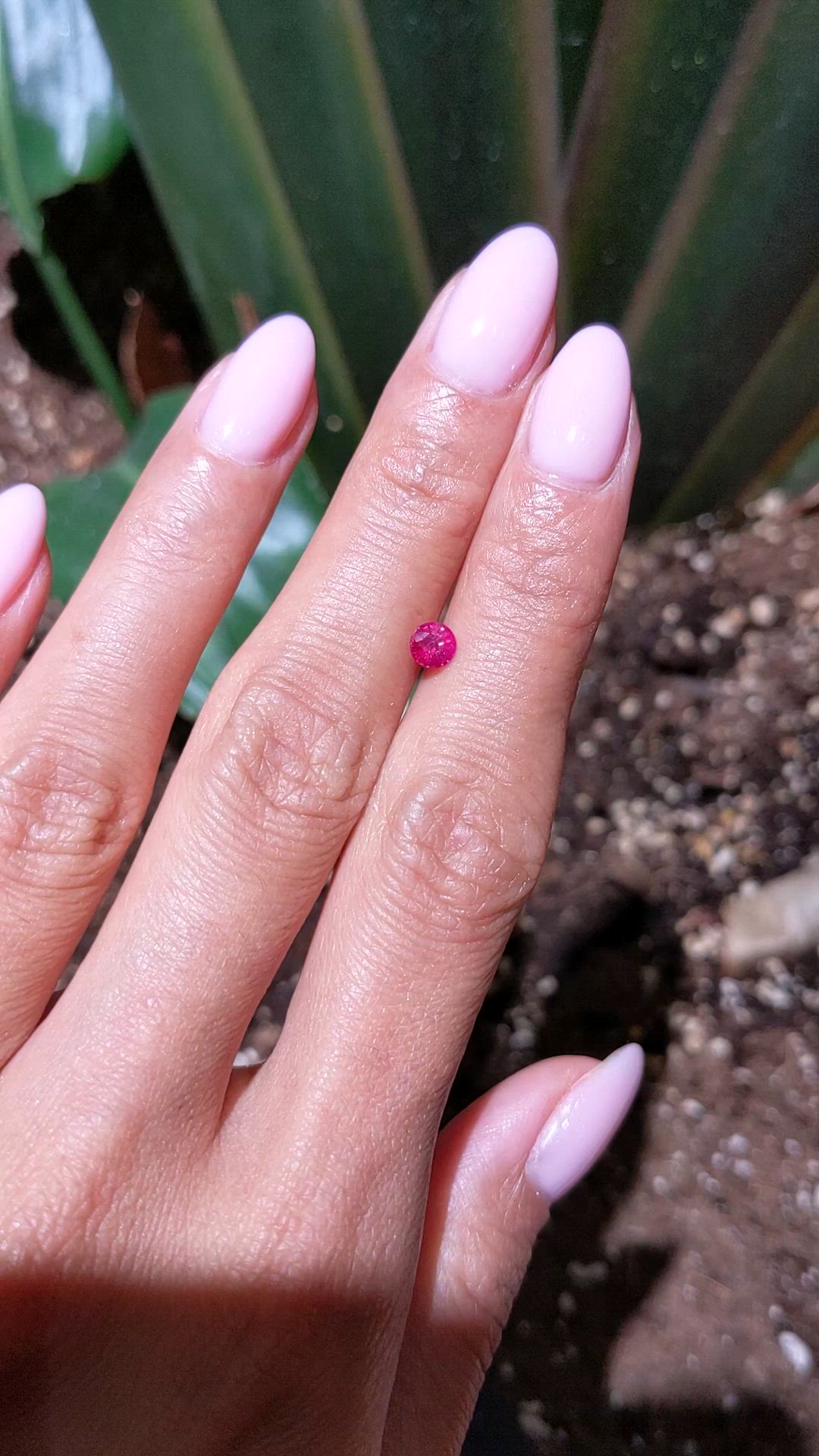 0.44 Ct. Pinkish Red Ruby from Mozambique Size Video