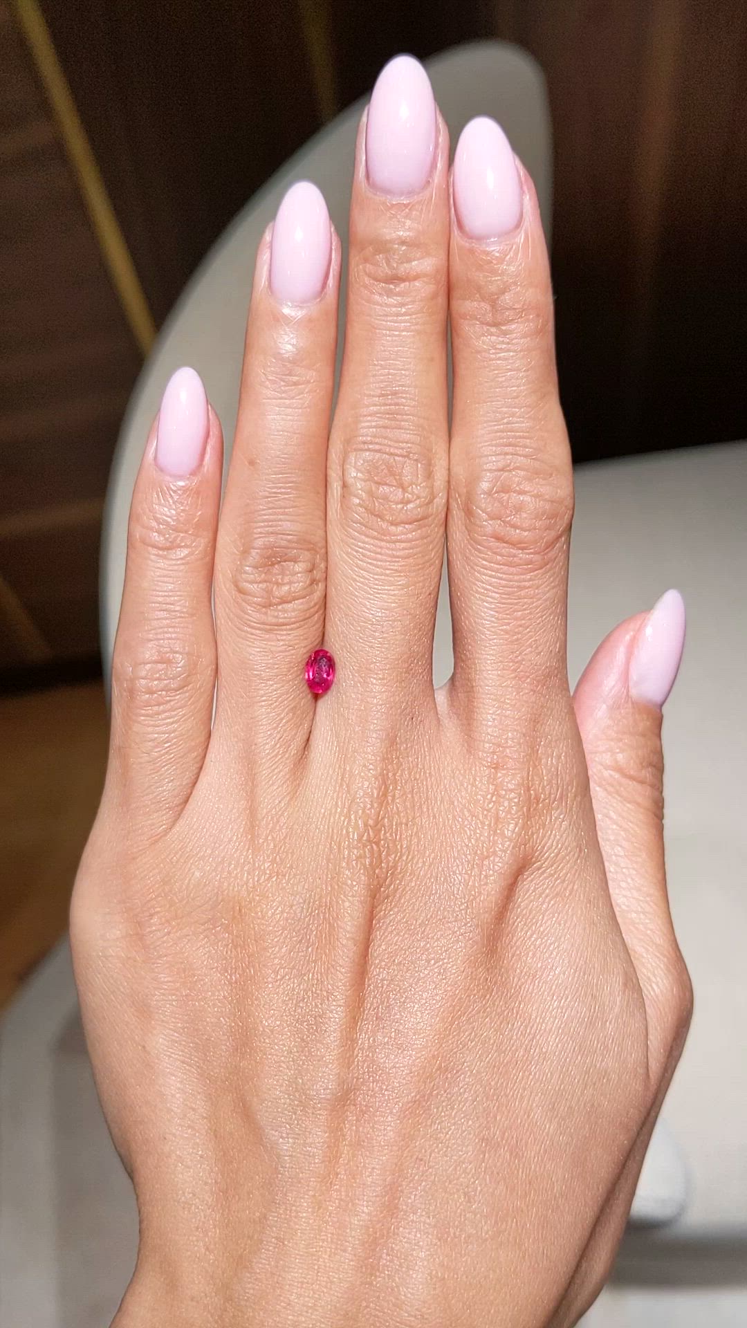 0.50 Ct. Pinkish Red Ruby from Thailand Size Video