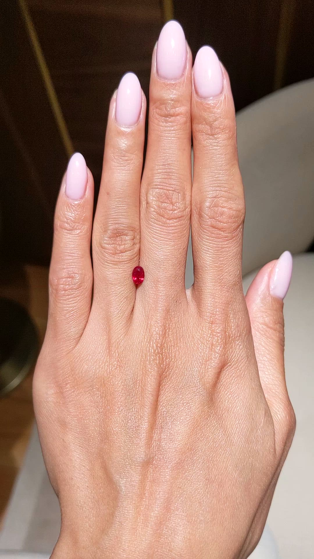 0.53 Ct. Ruby from Mozambique Size Video