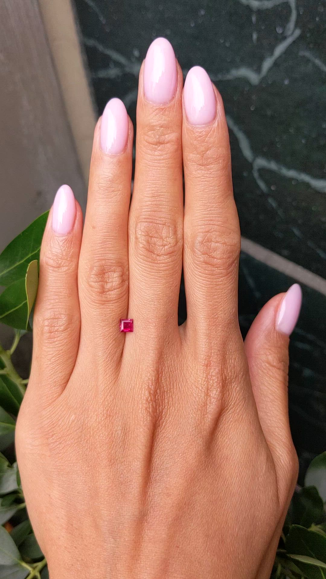 0.32 Ct. Pinkish Red Ruby from Mozambique Size Video