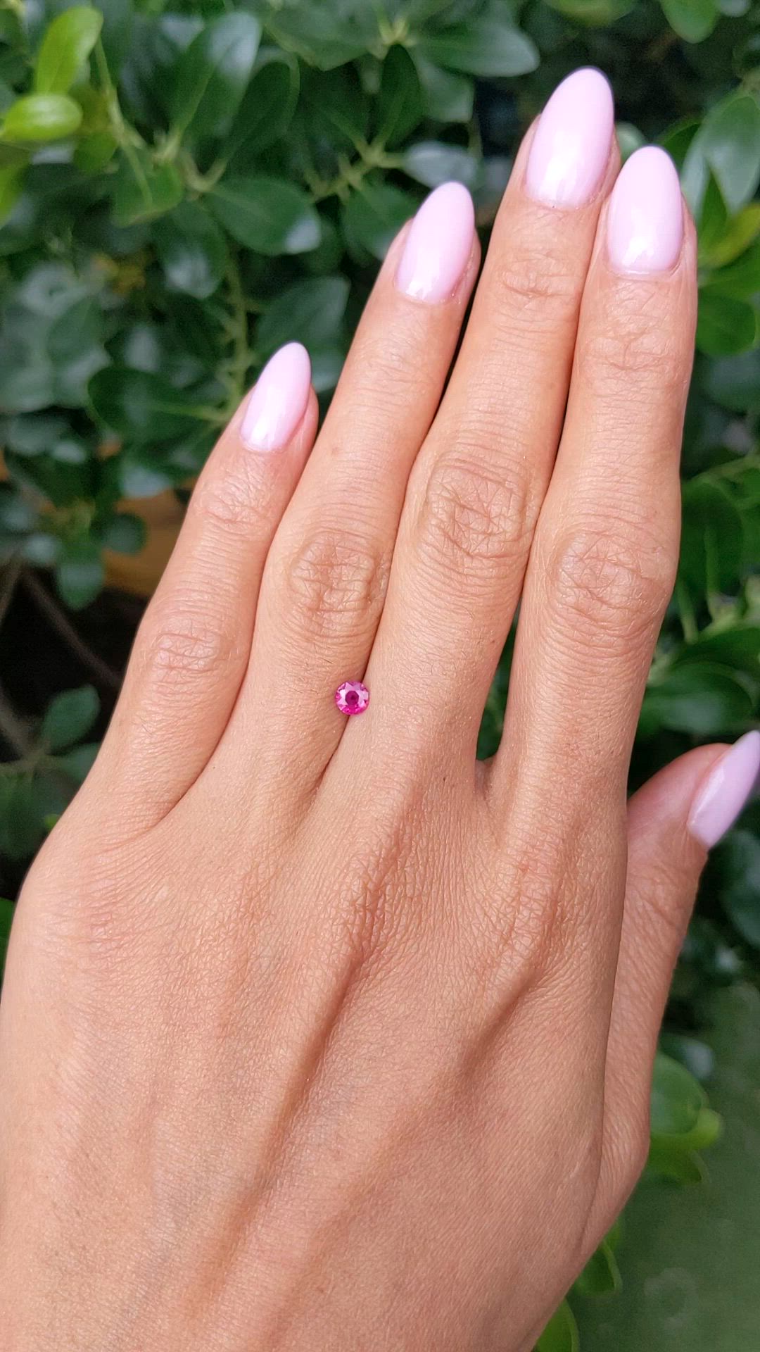 0.31 Ct. Pinkish Red Ruby from Mozambique Size Video