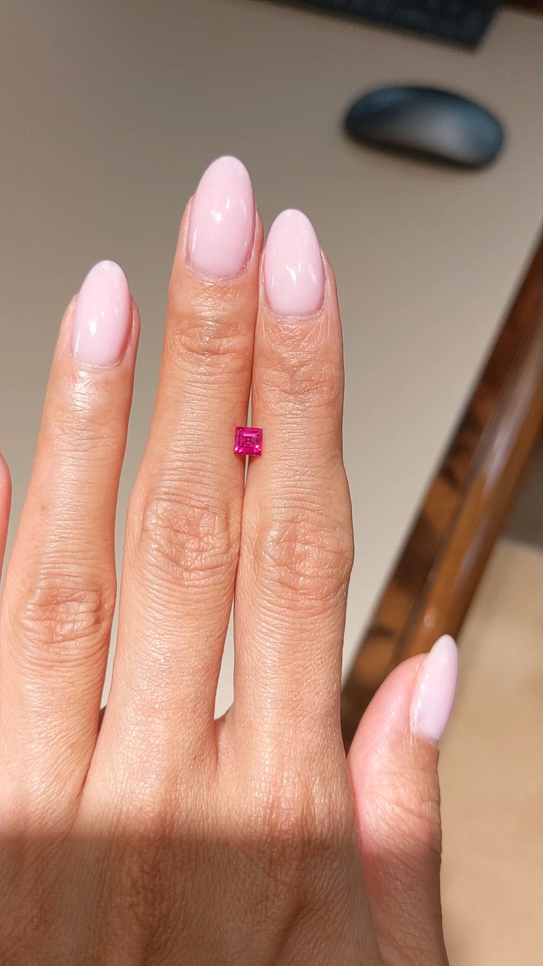 0.49 Ct. Pinkish Red Ruby from Mozambique Size Video