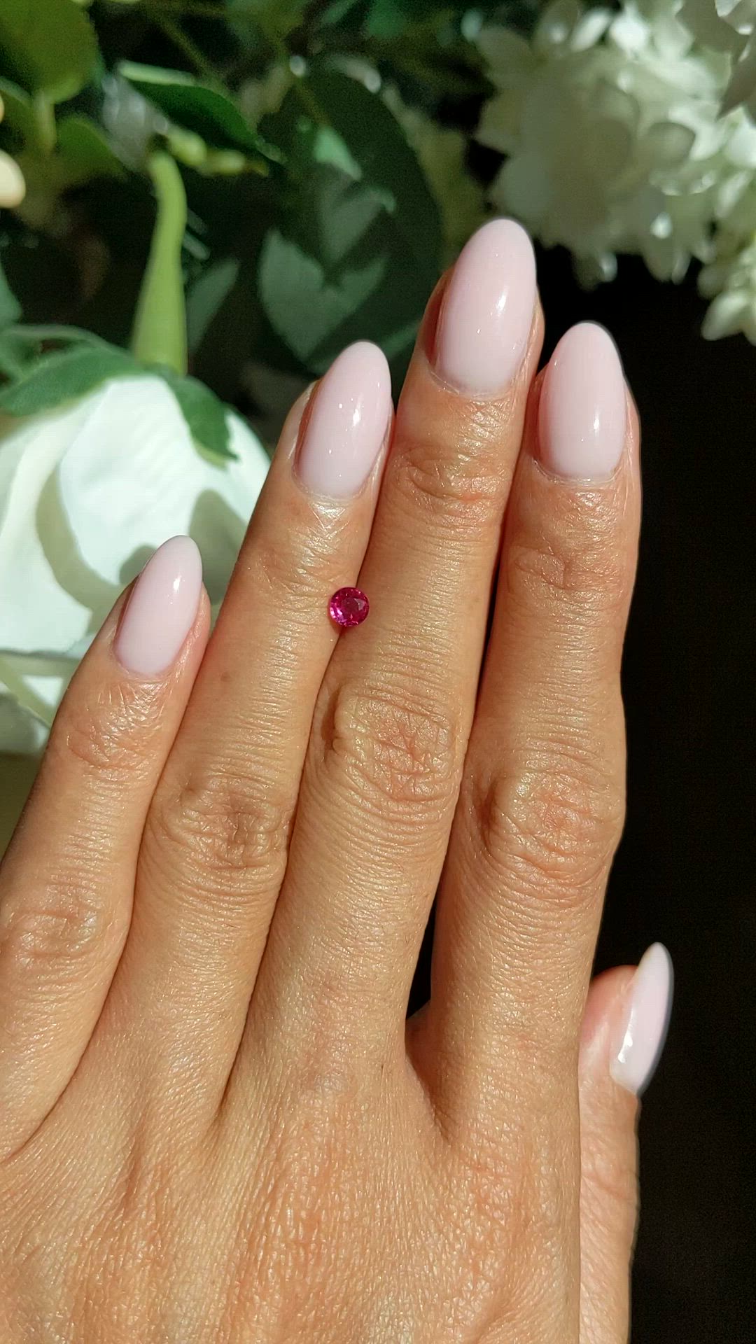0.31 Ct. Pinkish Red Ruby from Mozambique Size Video