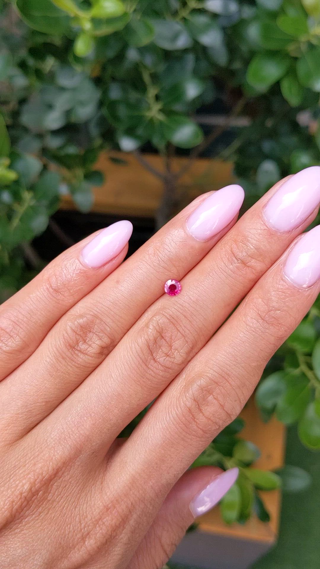 0.31 Ct. Pinkish Red Ruby from Mozambique Size Video