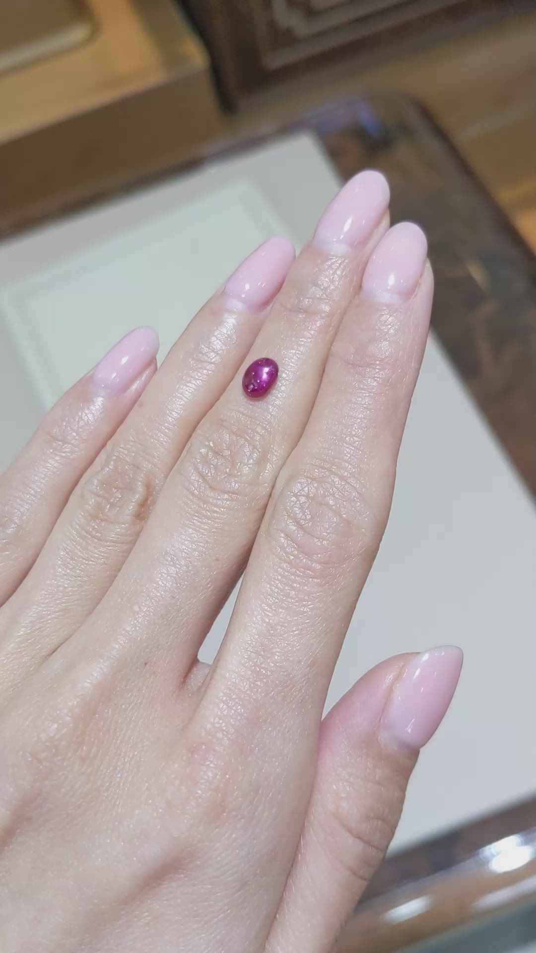1.21 Ct. Star Ruby from Burma (Myanmar) Size Video