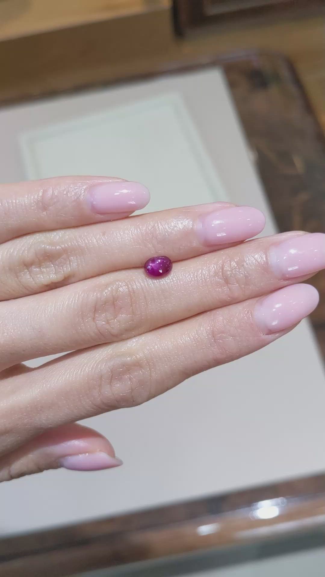 1.21 Ct. Star Ruby from Burma (Myanmar) Size Video