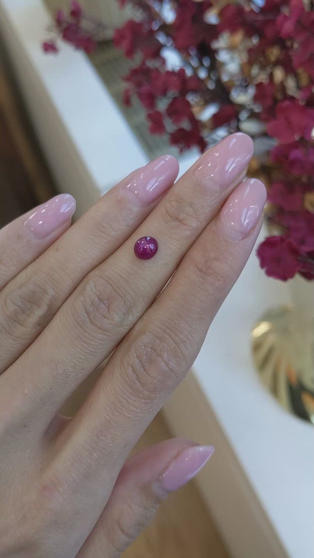 1.34 Ct. Star Ruby from Burma (Myanmar) Size Video