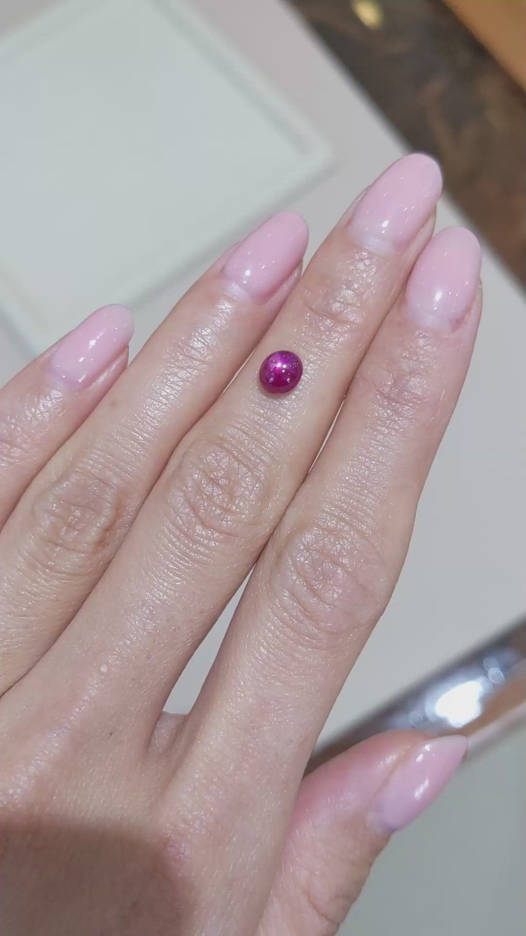1.34 Ct. Star Ruby from Burma (Myanmar) Size Video