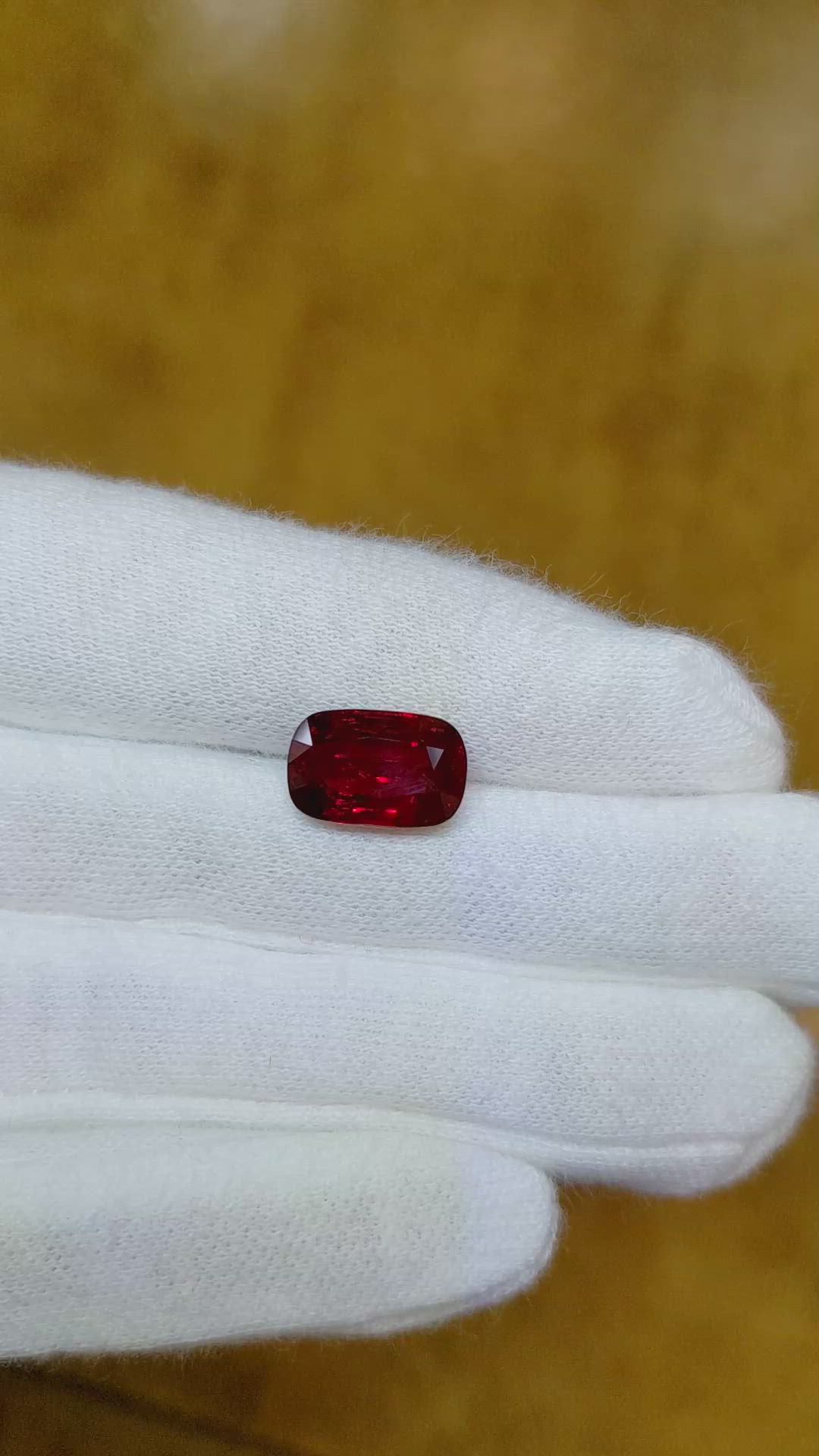 5.35 Ct. Ruby from Mozambique Size Video