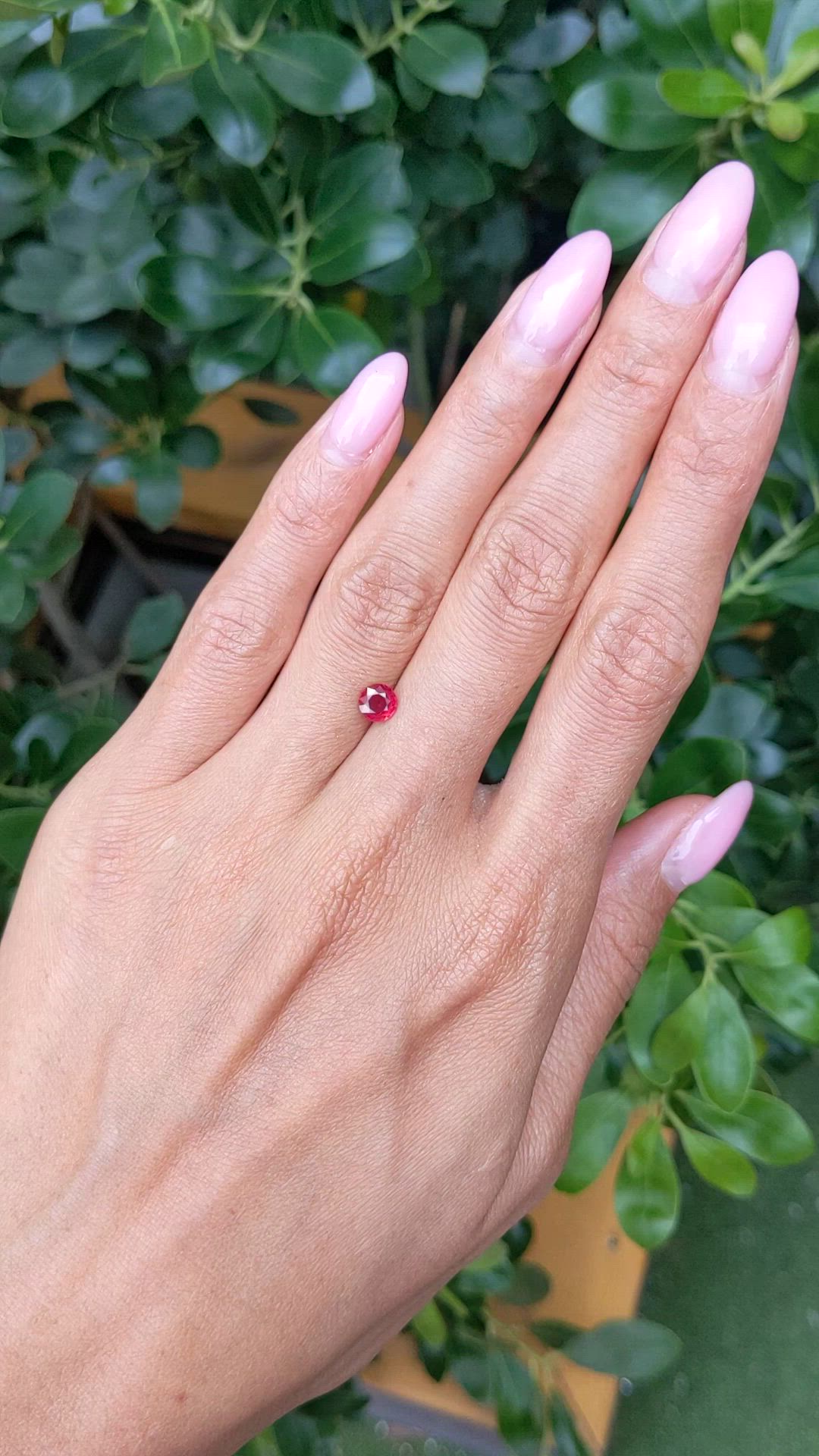 0.68 Ct. Ruby from Mozambique Size Video