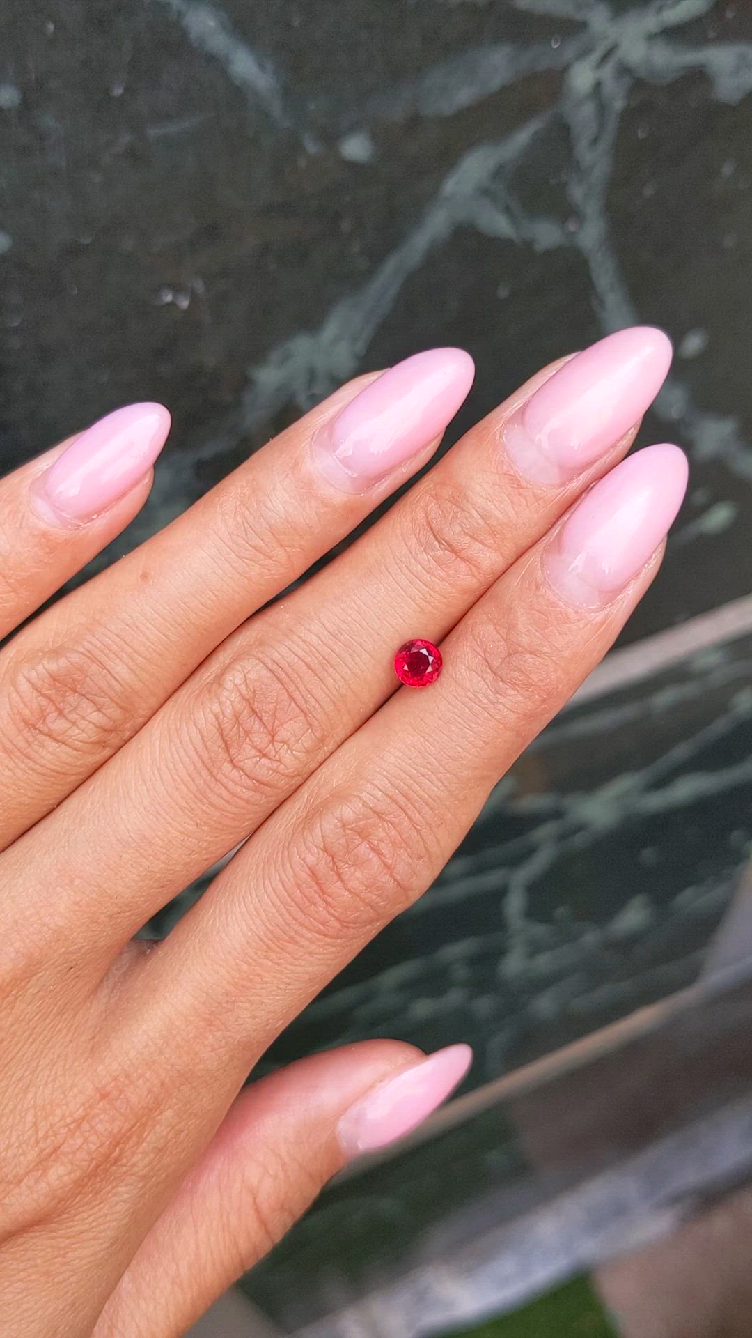 0.73 Ct. Ruby from Mozambique Size Video