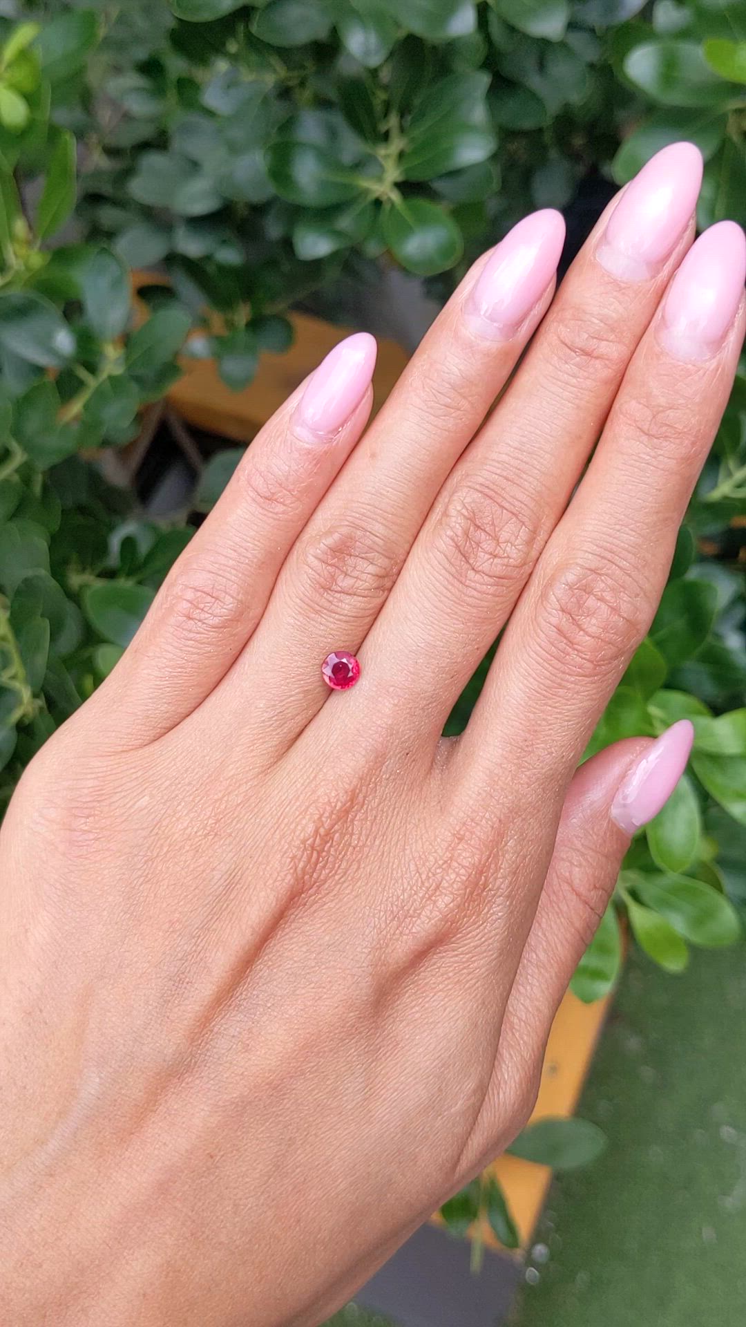 0.68 Ct. Ruby from Mozambique Size Video