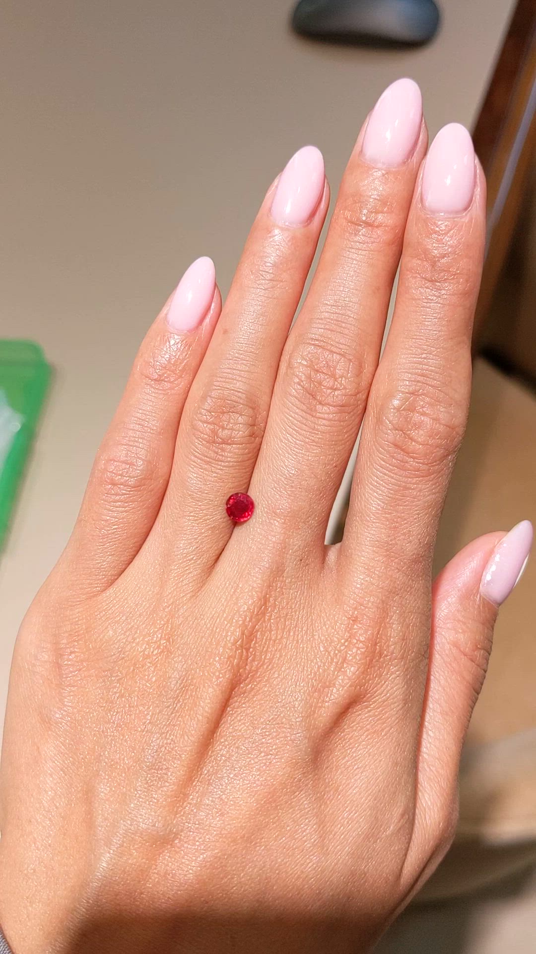 0.67 Ct. Ruby from Mozambique Size Video